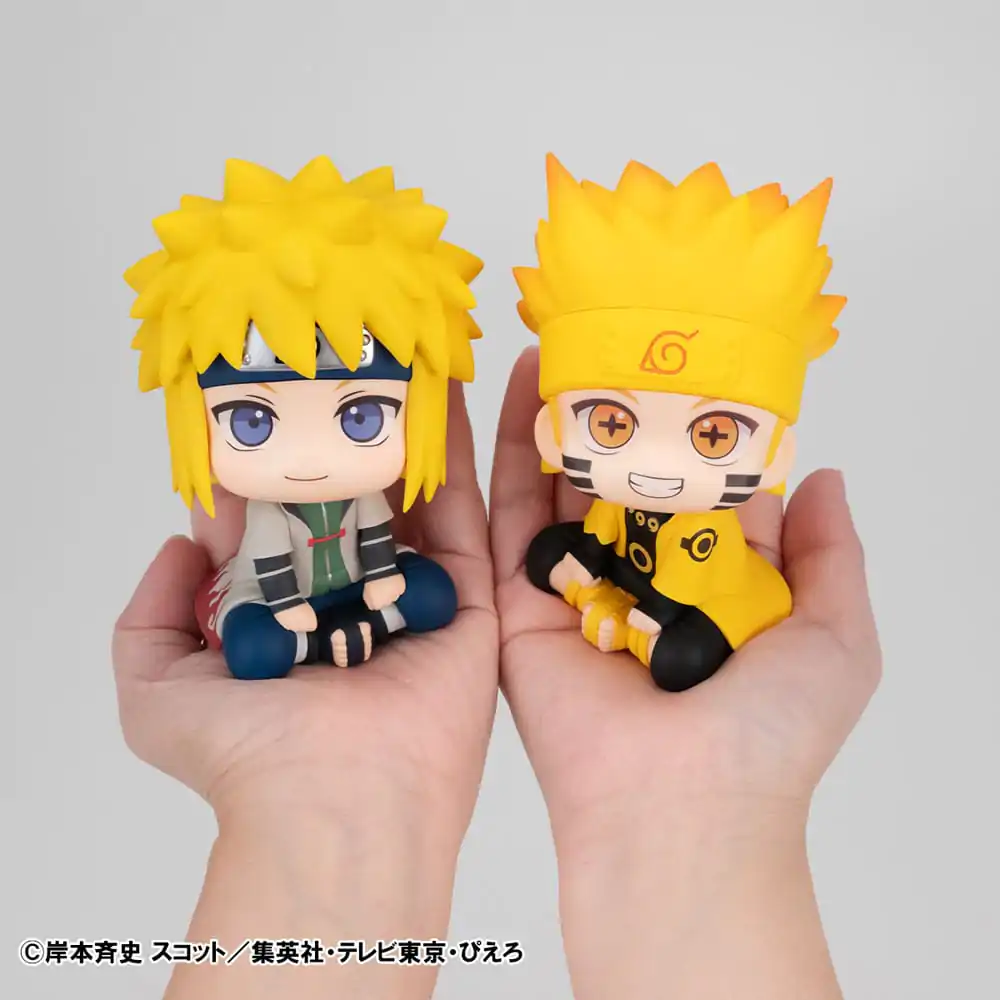 Figurină PVC Naruto Shippuden Look Up Naruto Uzumaki Six Paths Sage Mode & Minato Namikaze 11 cm (cu cadou) poza produsului