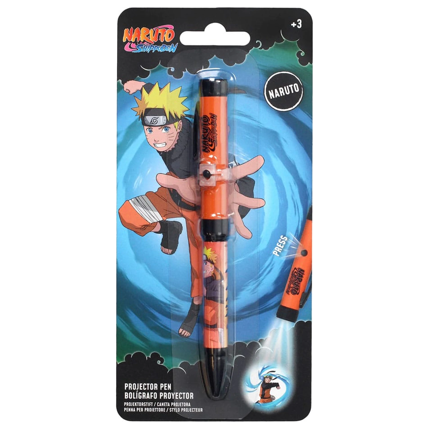 Naruto Shippuden Pen with Light Projector Naruto Stilou cu proiector de lumina Naruto poza produsului