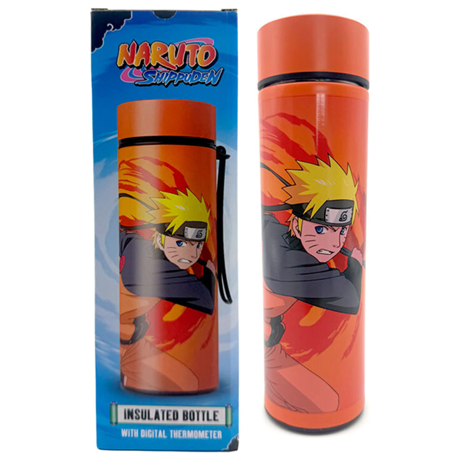 Naruto Shippuden termos din oțel inoxidabil cu termometru de 450ml poza produsului