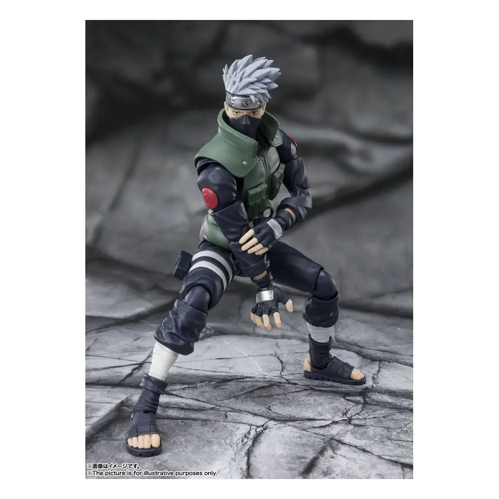 Naruto Shippuden S.H. Figuarts Figurina de acțiune Kakashi Hatake -The famed Sharingan Hero- 16 cm poza produsului