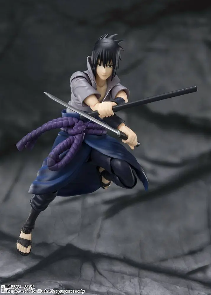 Naruto Shippuden S.H. Figuarts Figurina de acțiune Sasuke Uchiha -He who bears all Hatred- 15 cm poza produsului