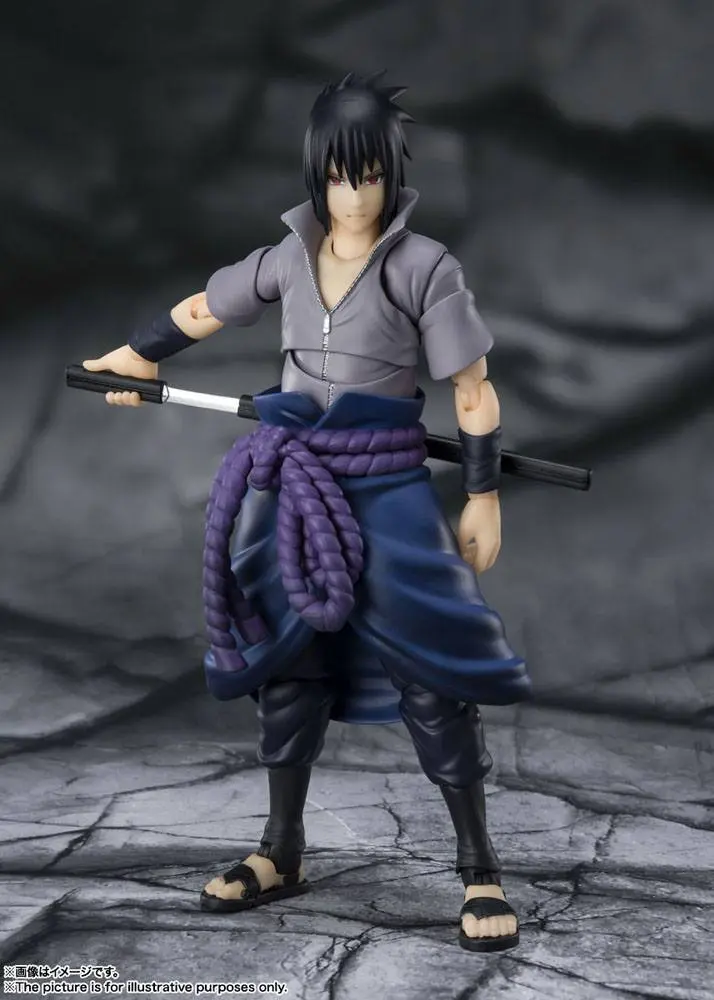 Naruto Shippuden S.H. Figuarts Figurina de acțiune Sasuke Uchiha -He who bears all Hatred- 15 cm poza produsului