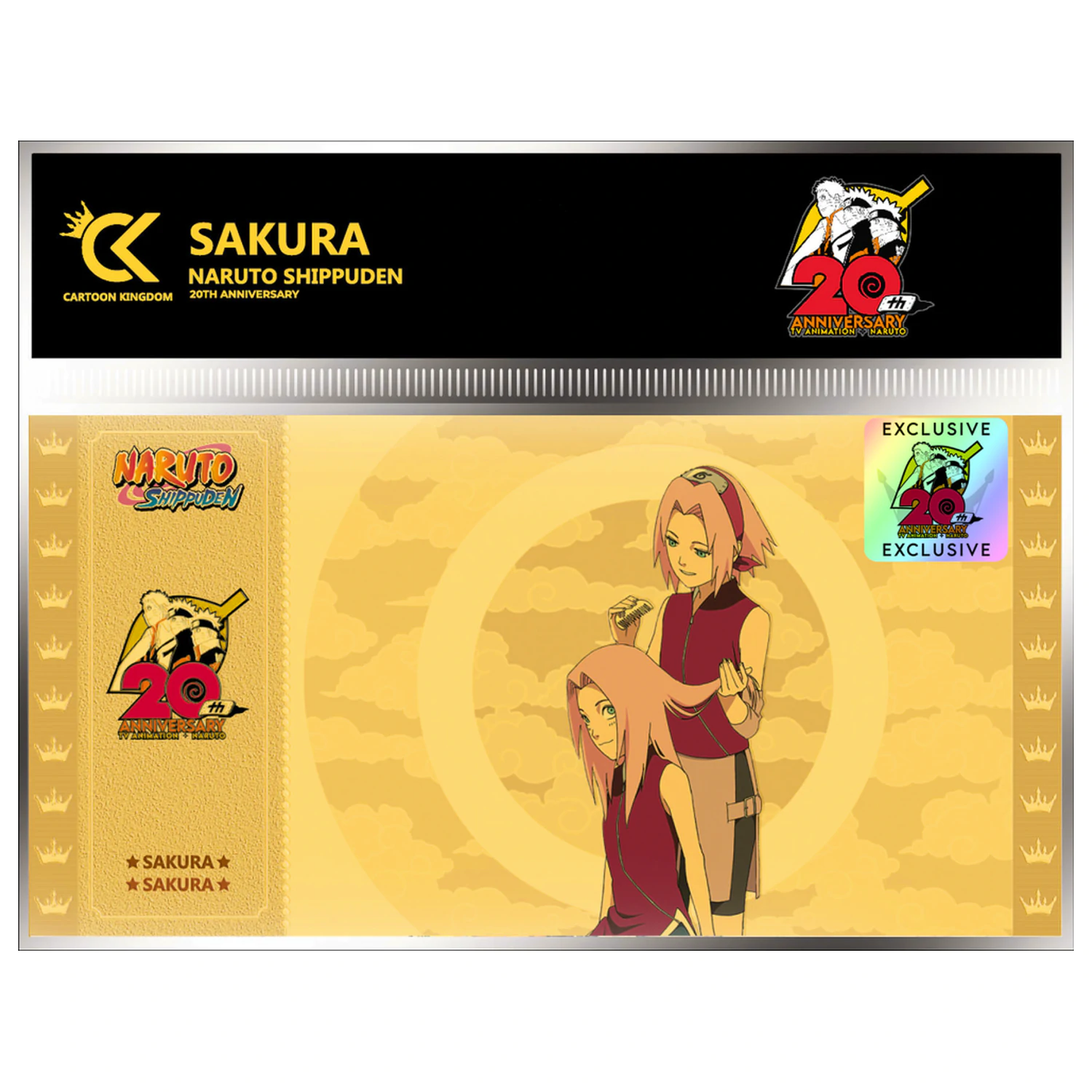 Naruto Shippuden Sakura Bilet Auriu 20th Anniversary poza produsului