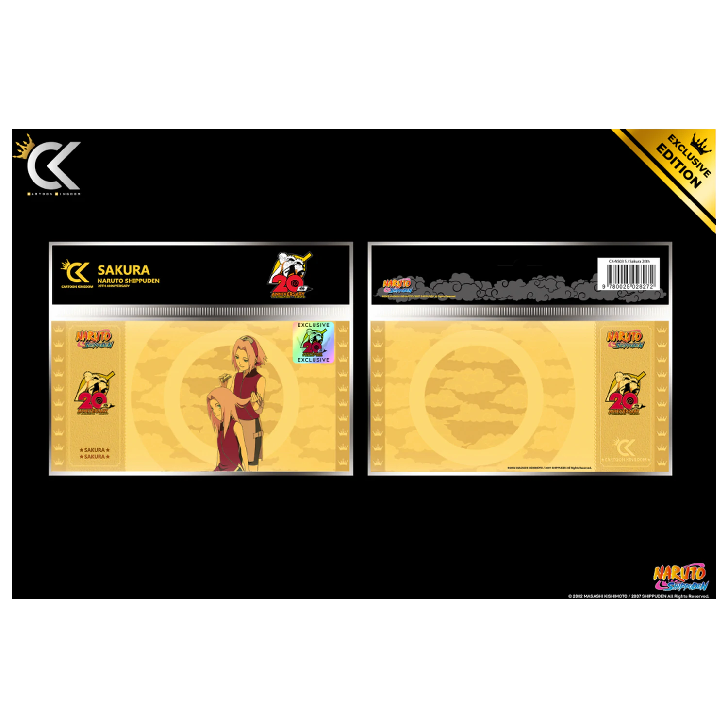 Naruto Shippuden Sakura Bilet Auriu 20th Anniversary poza produsului