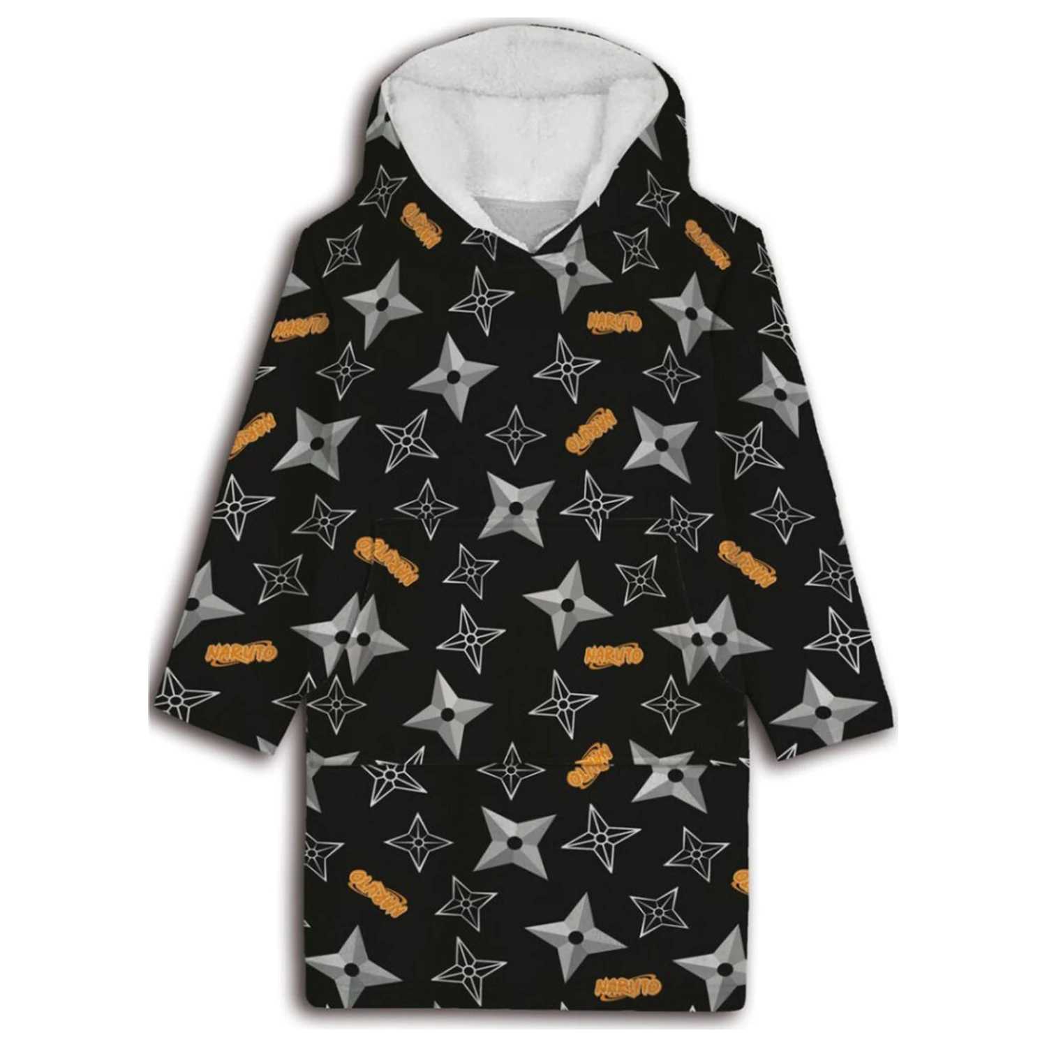Naruto Shuriken Pătură din fleece purtabilă, stil Poncho, 7-14 ani poza produsului