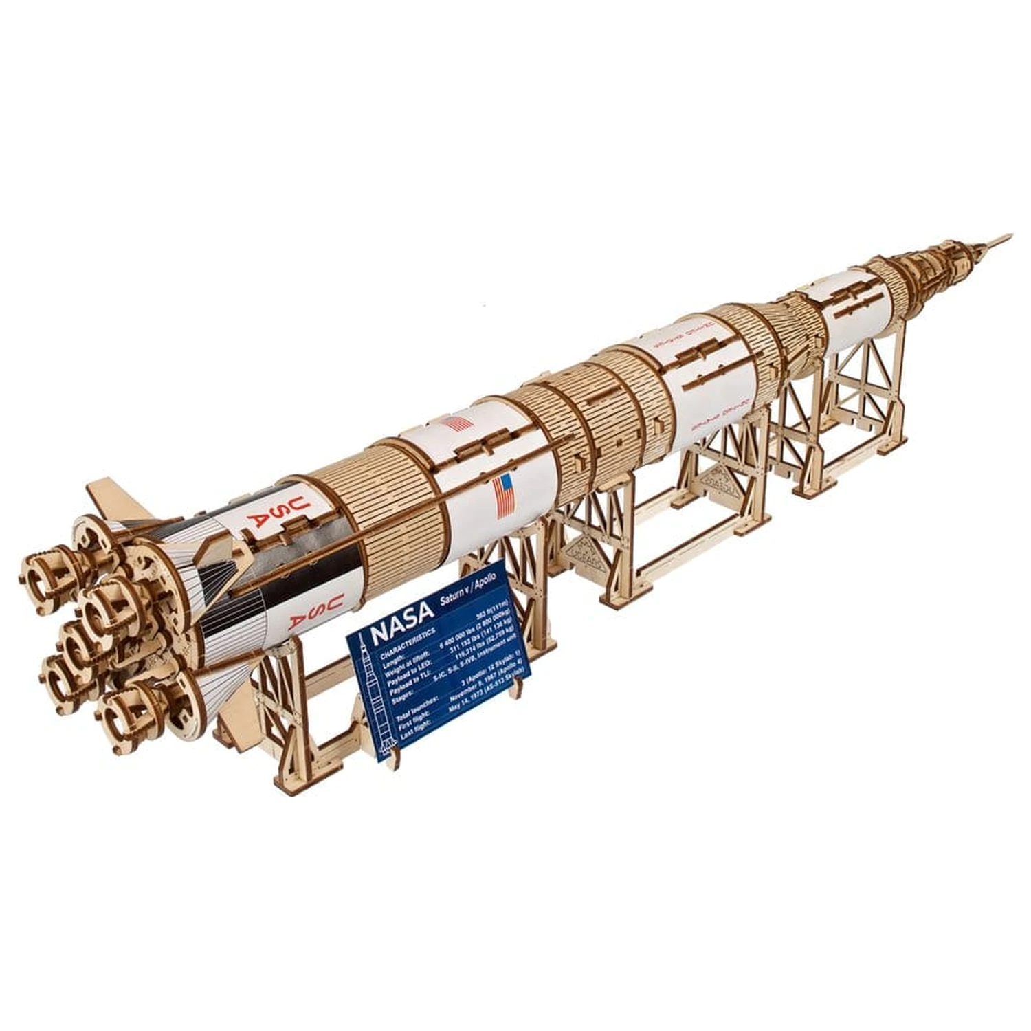 NASA Puzzle 3D din lemn Saturn V poza produsului