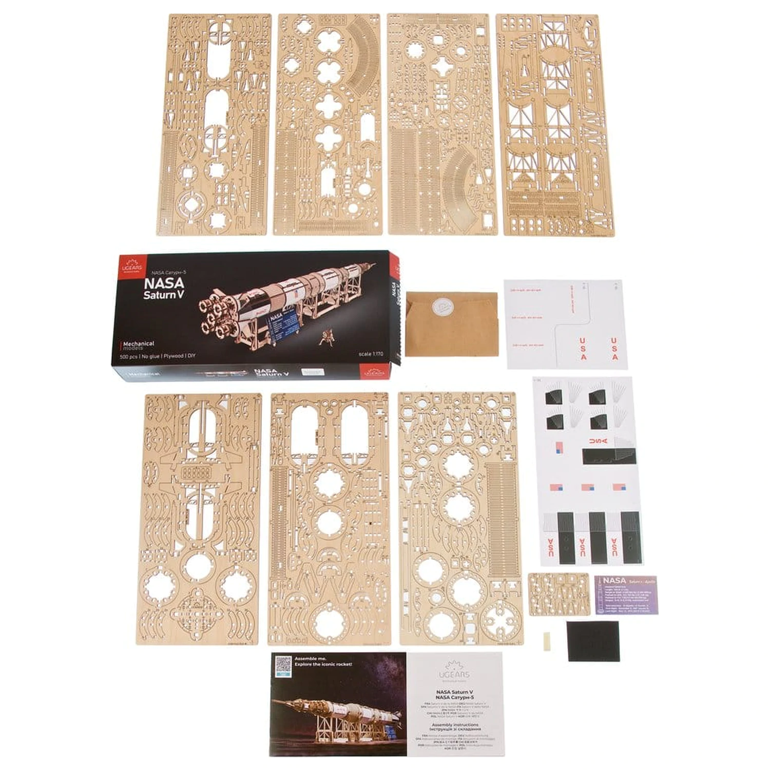 NASA Puzzle 3D din lemn Saturn V poza produsului