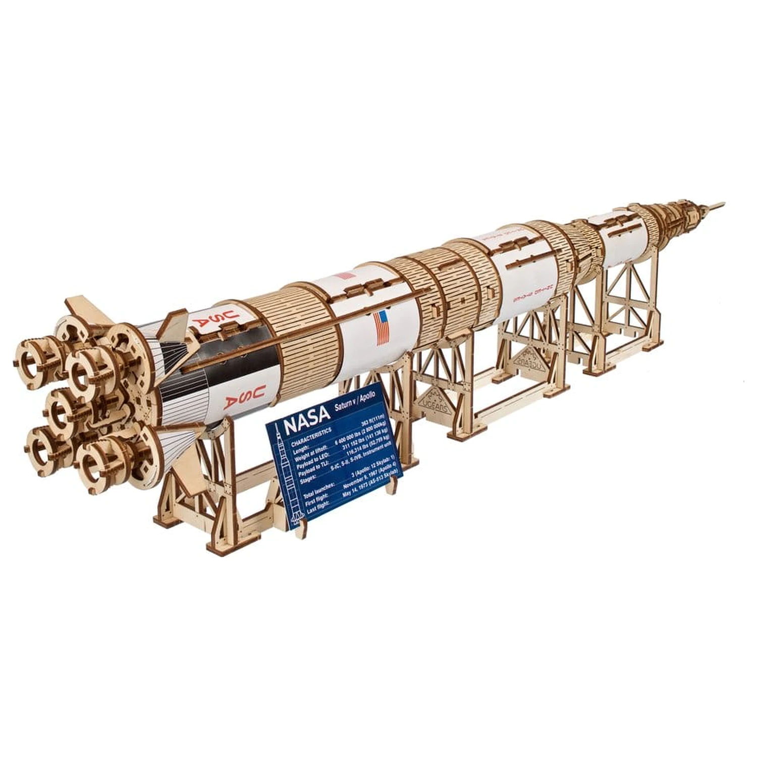 NASA Puzzle 3D din lemn Saturn V poza produsului