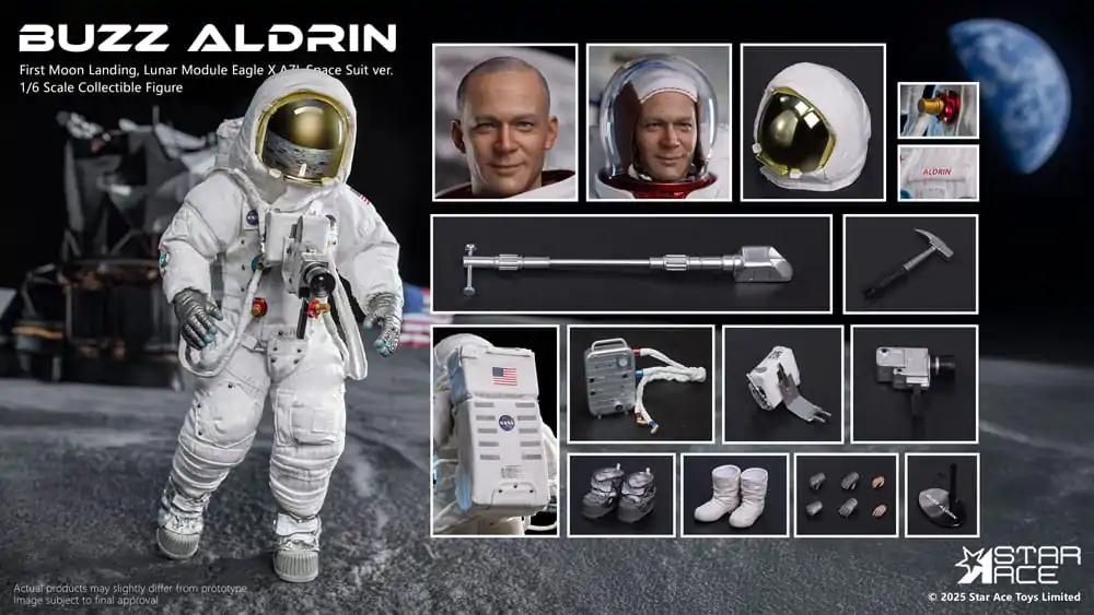 NASA Apollo 11 Figurina de actiune 1/6 Buzz Aldrin 30 cm poza produsului
