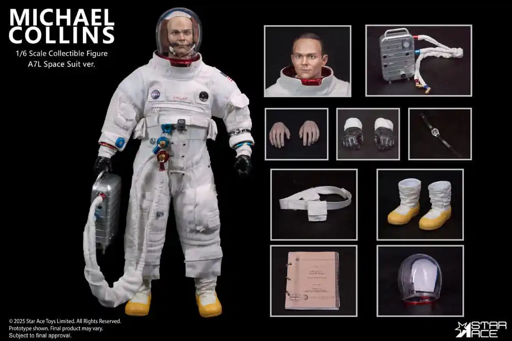 Figurină de acțiune NASA Apollo 11 1/6 Michael Collins 30 cm poza produsului