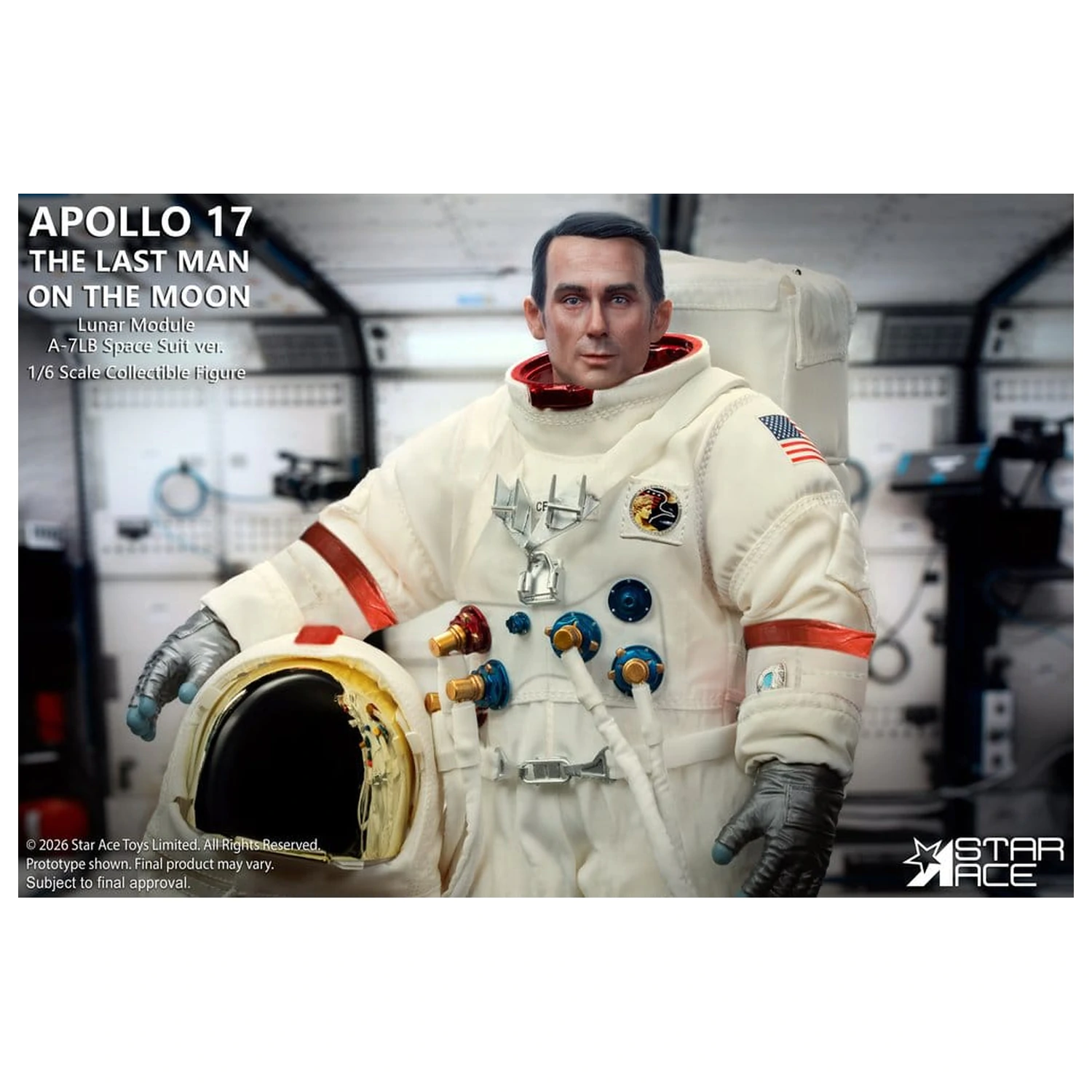 NASA Apollo 17 Action Figure 1/6 The Last Man on the Moon 30 cm poza produsului
