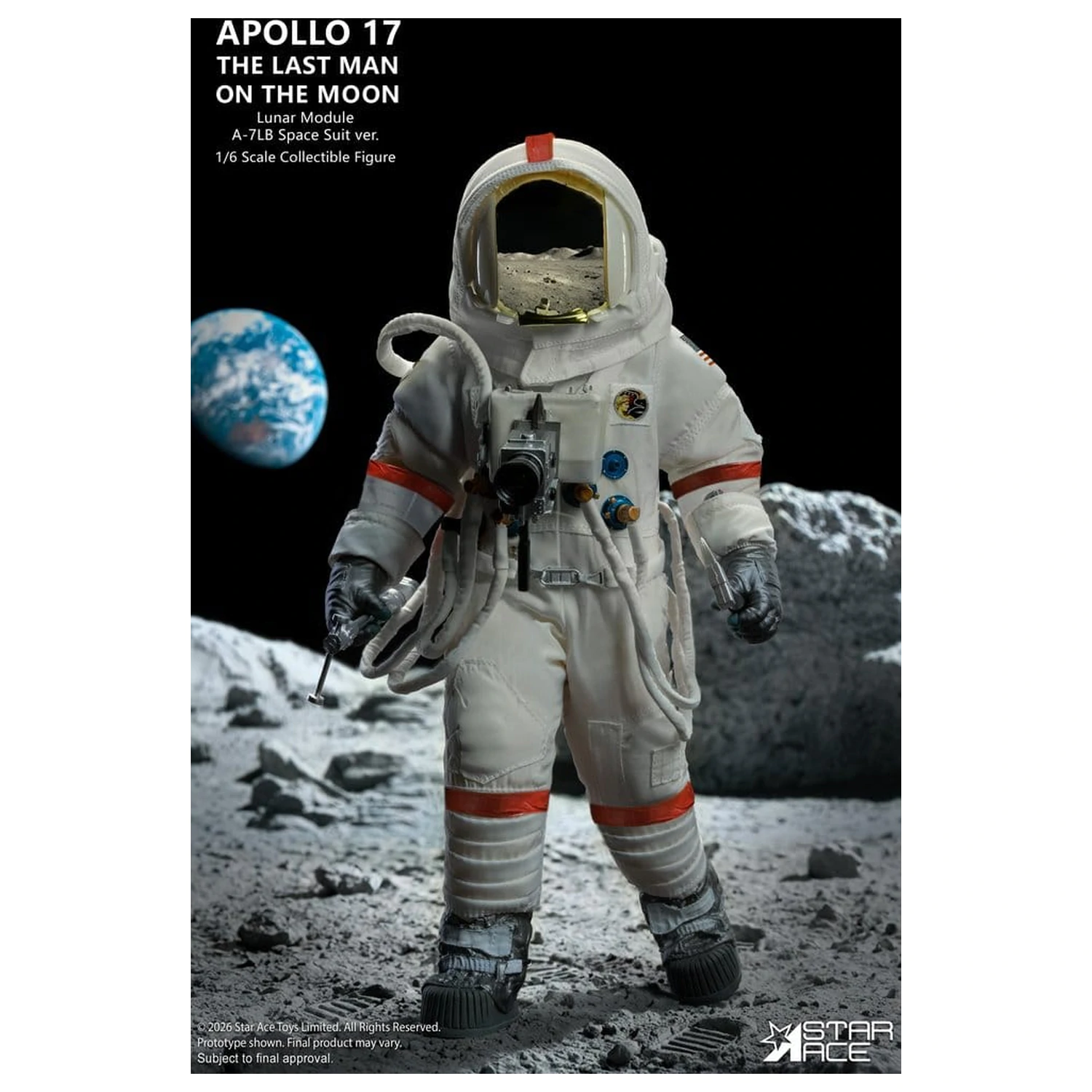 NASA Apollo 17 Action Figure 1/6 The Last Man on the Moon 30 cm poza produsului