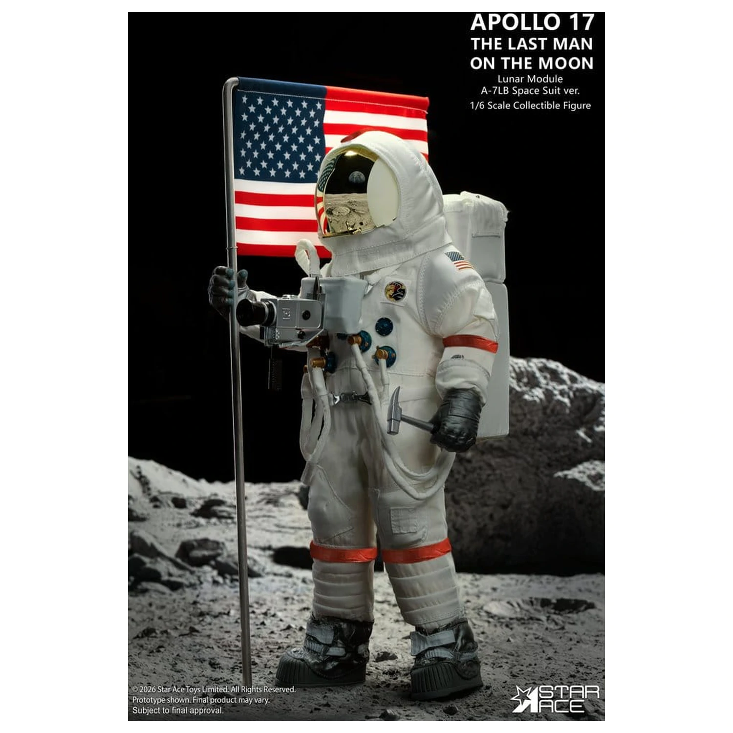 NASA Apollo 17 Action Figure 1/6 The Last Man on the Moon 30 cm poza produsului