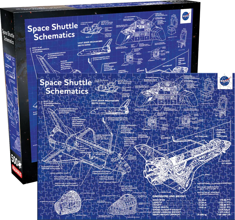 Puzzle schematic Naveta NASA (500 piese) poza produsului