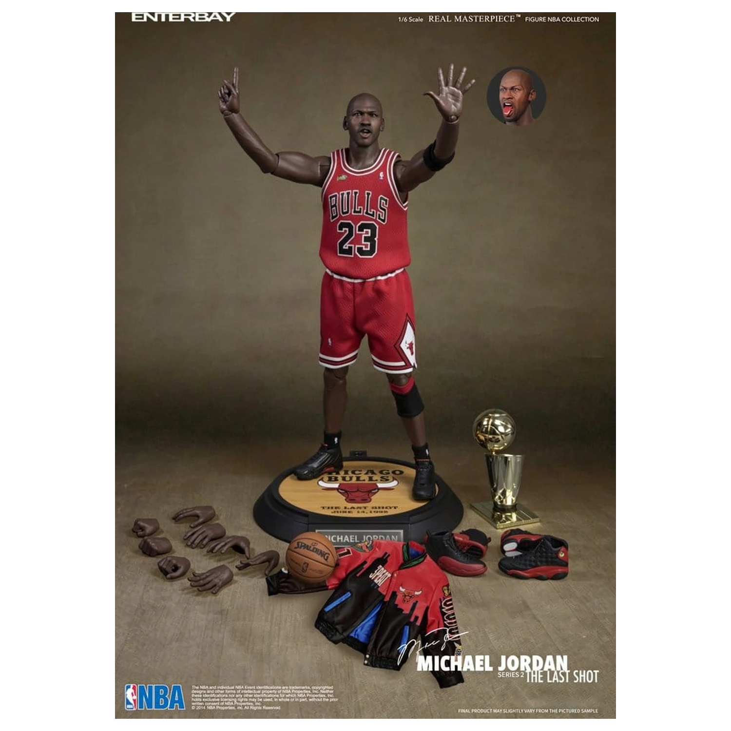 NBA Collection Real Masterpiece figurina de actiune 1/6 Michael Jordan Series 2 (Road Jersey Edition) 33 cm poza produsului