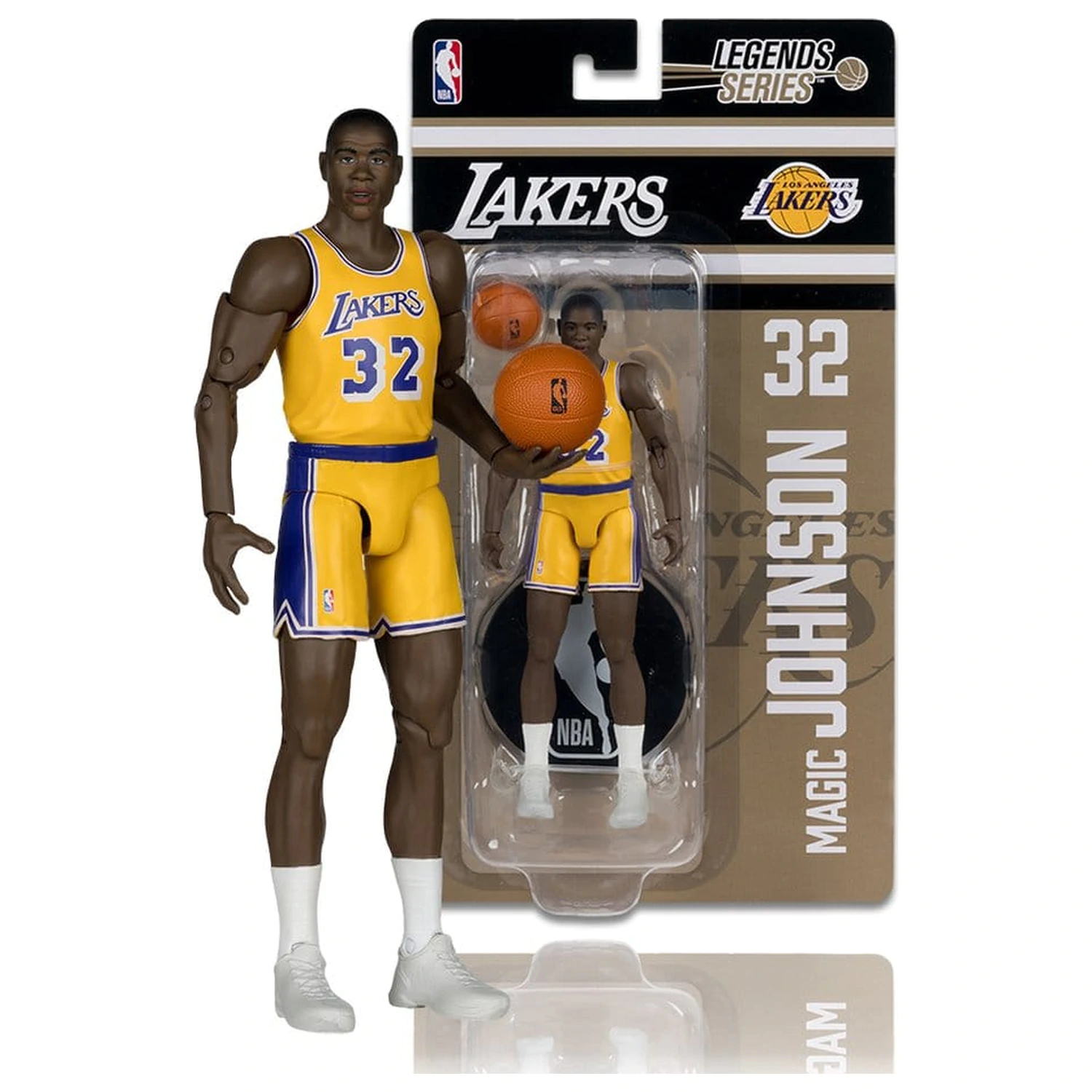 NBA Legends Series Figurină de acțiune Earvin "Magic" Johnson (Los Angeles Lakers) 15 cm poza produsului