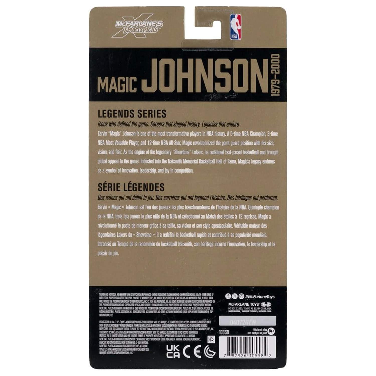 NBA Legends Series Figurină de acțiune Earvin "Magic" Johnson (Los Angeles Lakers) 15 cm poza produsului
