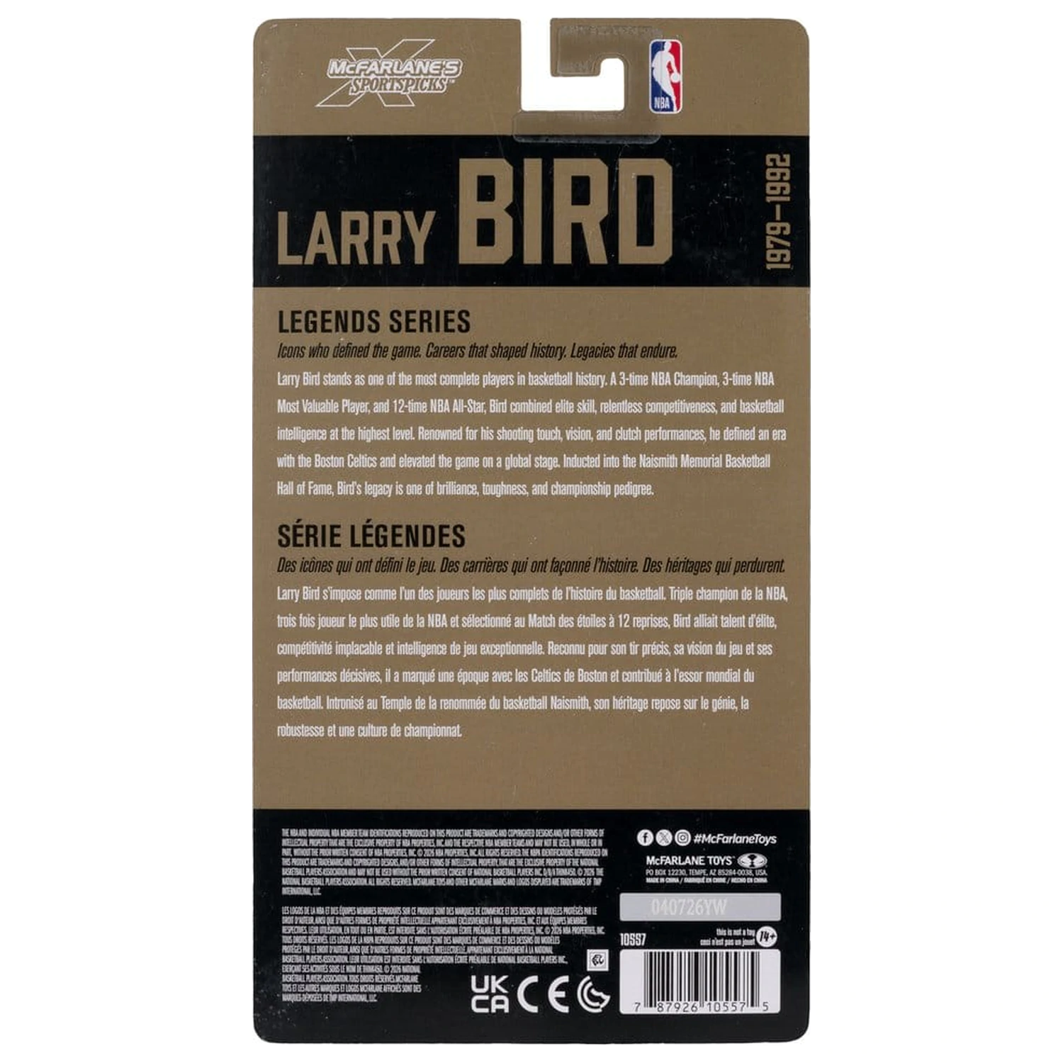 NBA Legends Series Figurina de actiune Larry Bird (Boston Celtics) 15 cm poza produsului