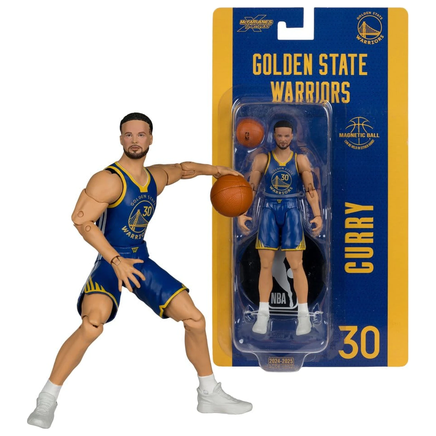 NBA SportsPicks figurina de actiune Stephen Curry (Golden State Warriors) 15 cm poza produsului