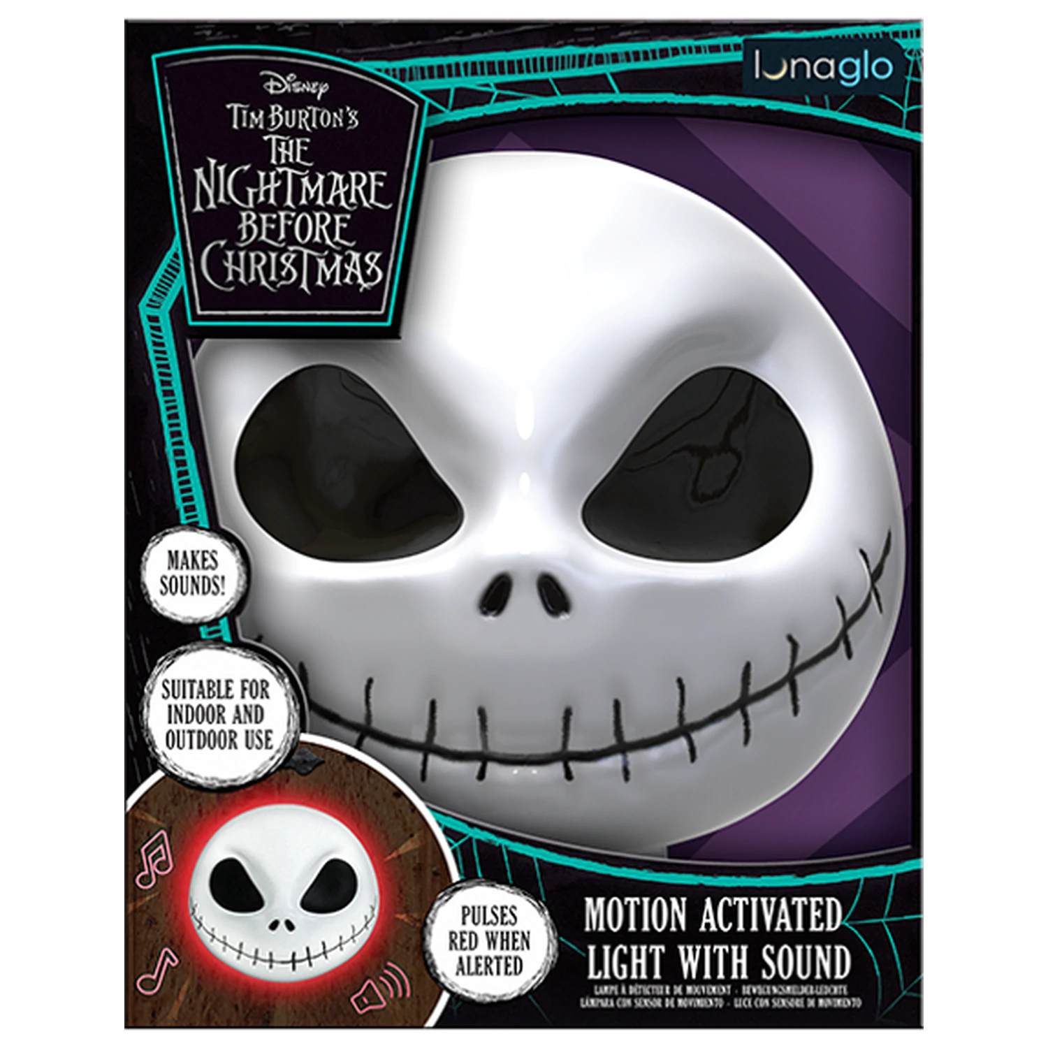 NBX Jack Skellington Masca Senzor de Miscare cu Lumina poza produsului