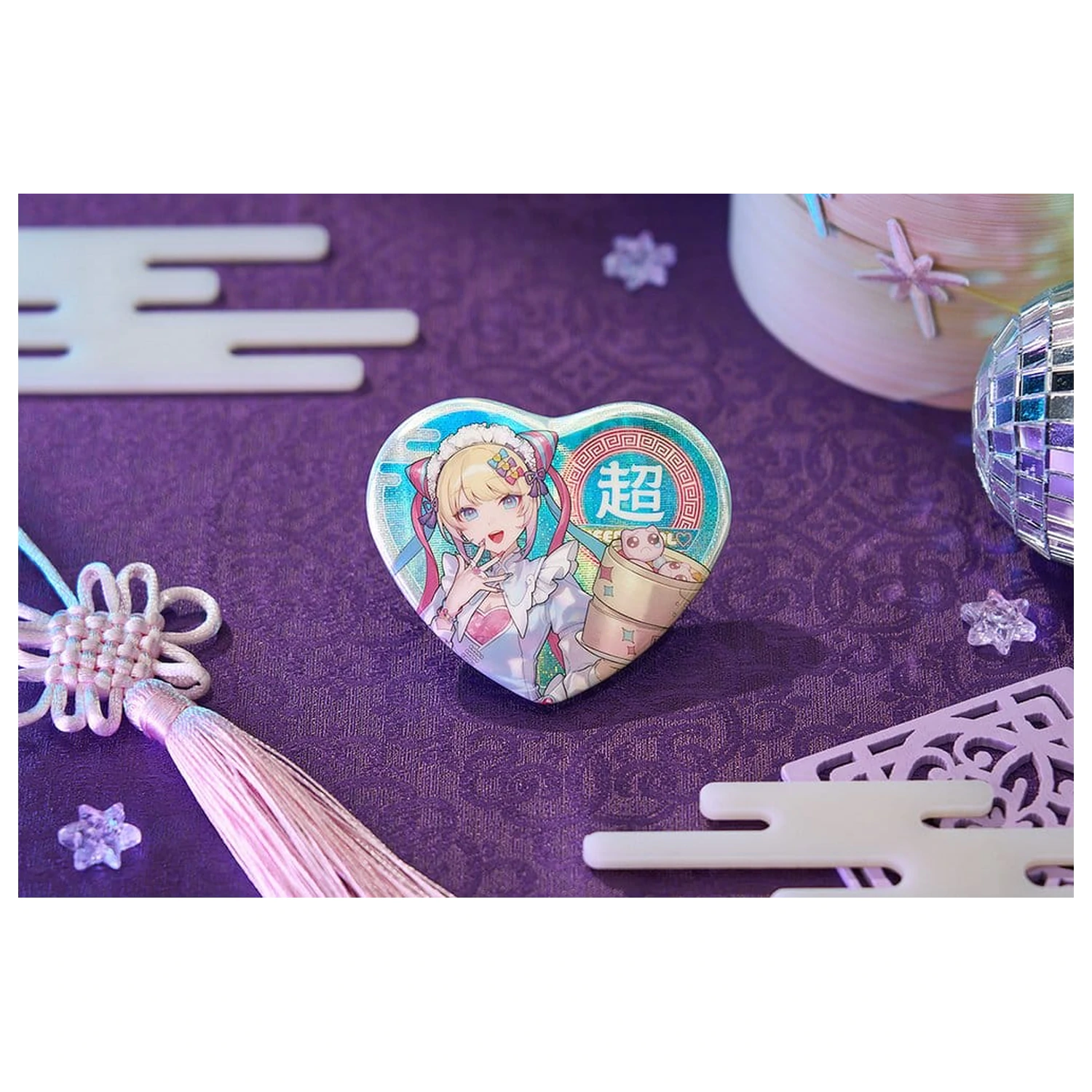 Needy Streamer Overload Needy Streamer Chinese Restaurant Series Insigna in Forma de Inima OMGkawaiiAngel 7 x 6 cm poza produsului