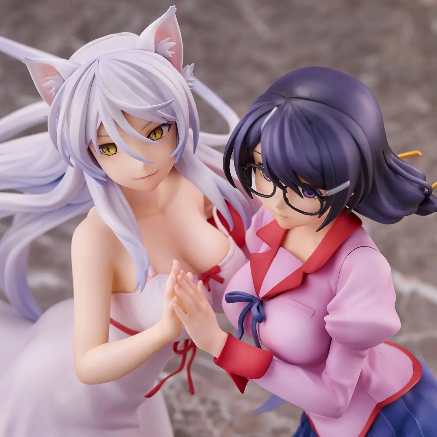 Nekomonogatari Monogatari Series Statui PVC Tsubasa Hanekawa Set (re-run) 19 cm poza produsului