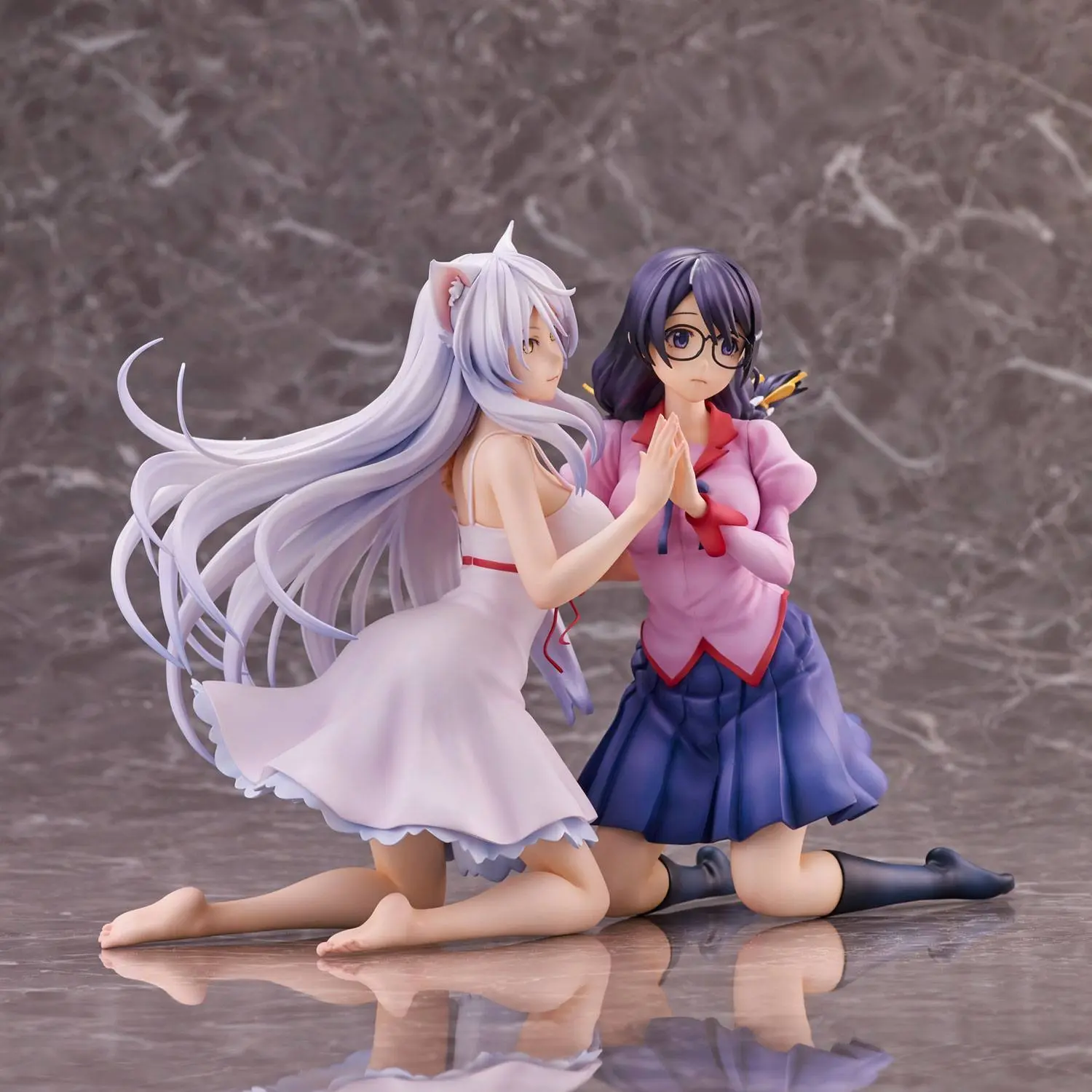 Nekomonogatari Monogatari Series Statui PVC Tsubasa Hanekawa Set (re-run) 19 cm poza produsului