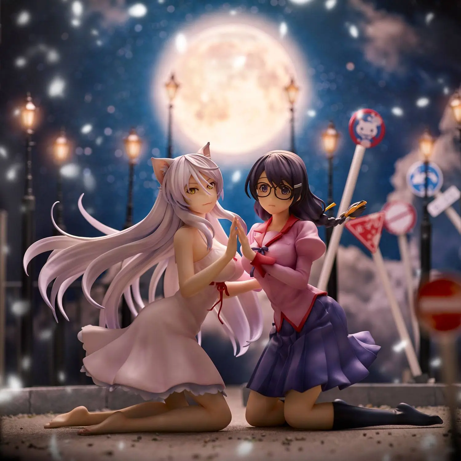 Nekomonogatari Monogatari Series Statui PVC Tsubasa Hanekawa Set (re-run) 19 cm poza produsului