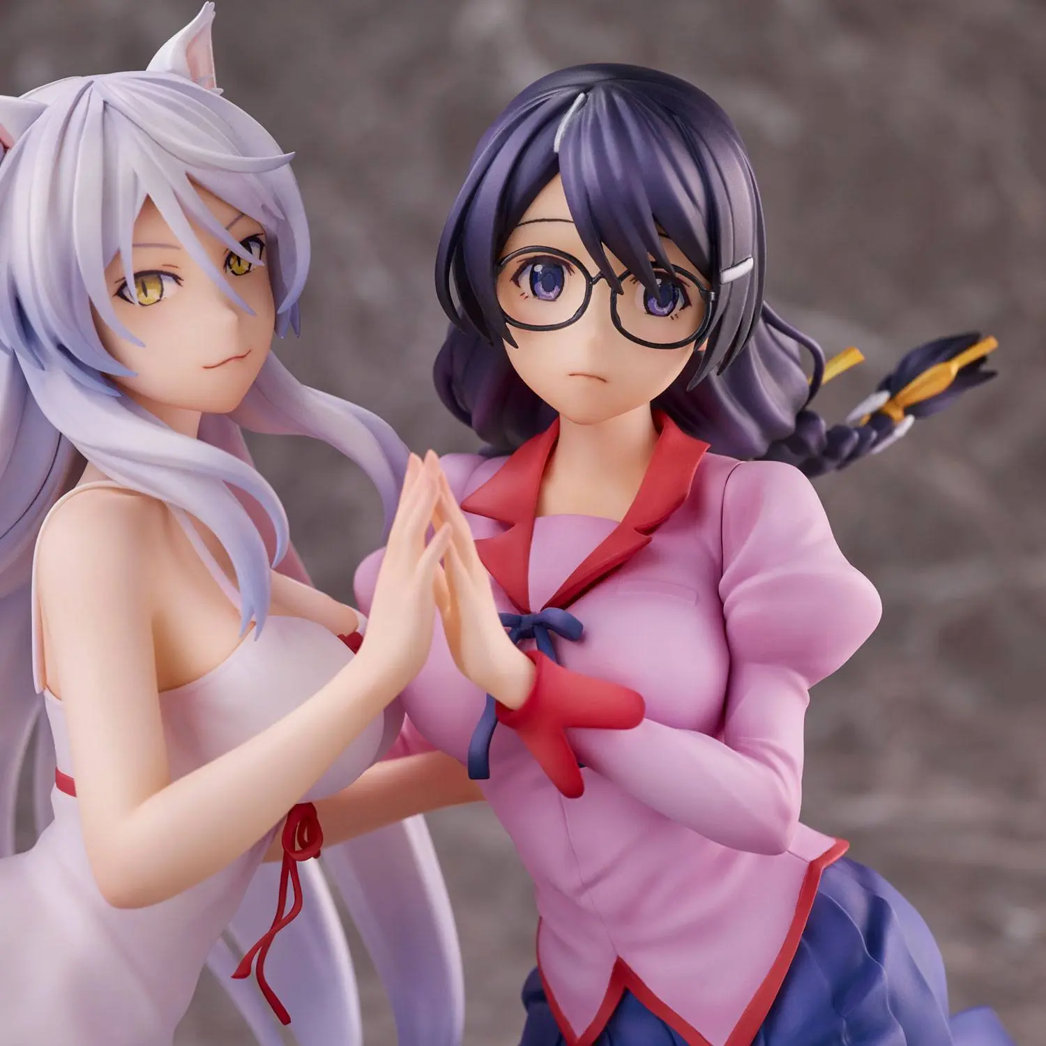 Nekomonogatari Monogatari Series Statui PVC Tsubasa Hanekawa Set (re-run) 19 cm poza produsului