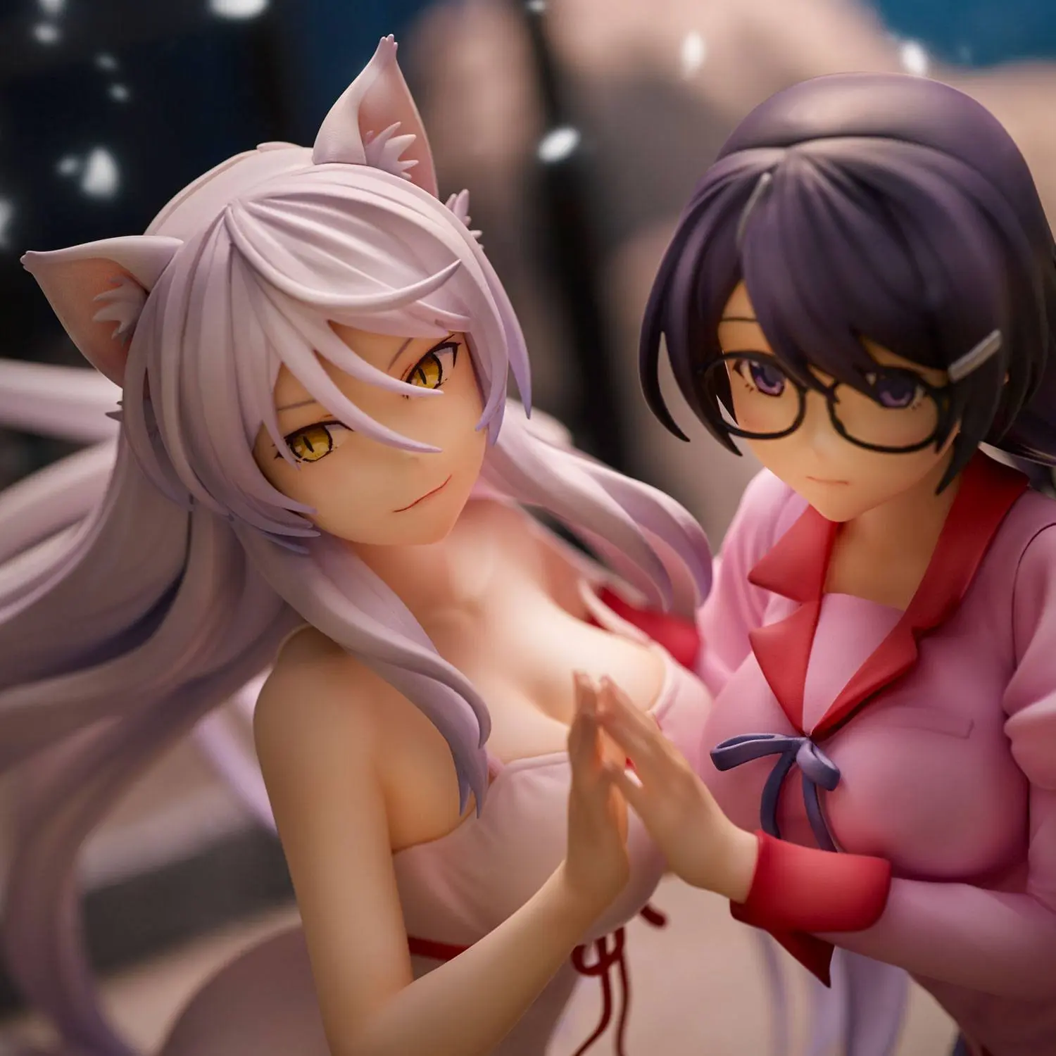 Nekomonogatari Monogatari Series Statui PVC Tsubasa Hanekawa Set (re-run) 19 cm poza produsului