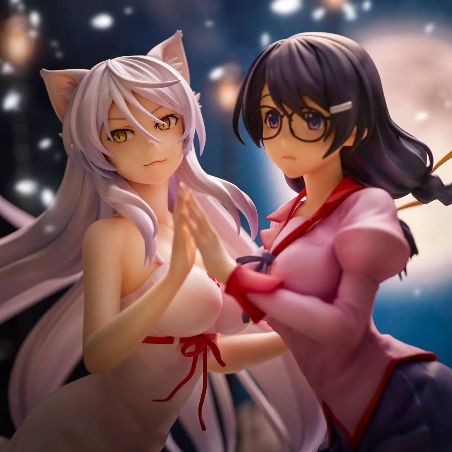 Nekomonogatari Monogatari Series Statui PVC Tsubasa Hanekawa Set (re-run) 19 cm poza produsului