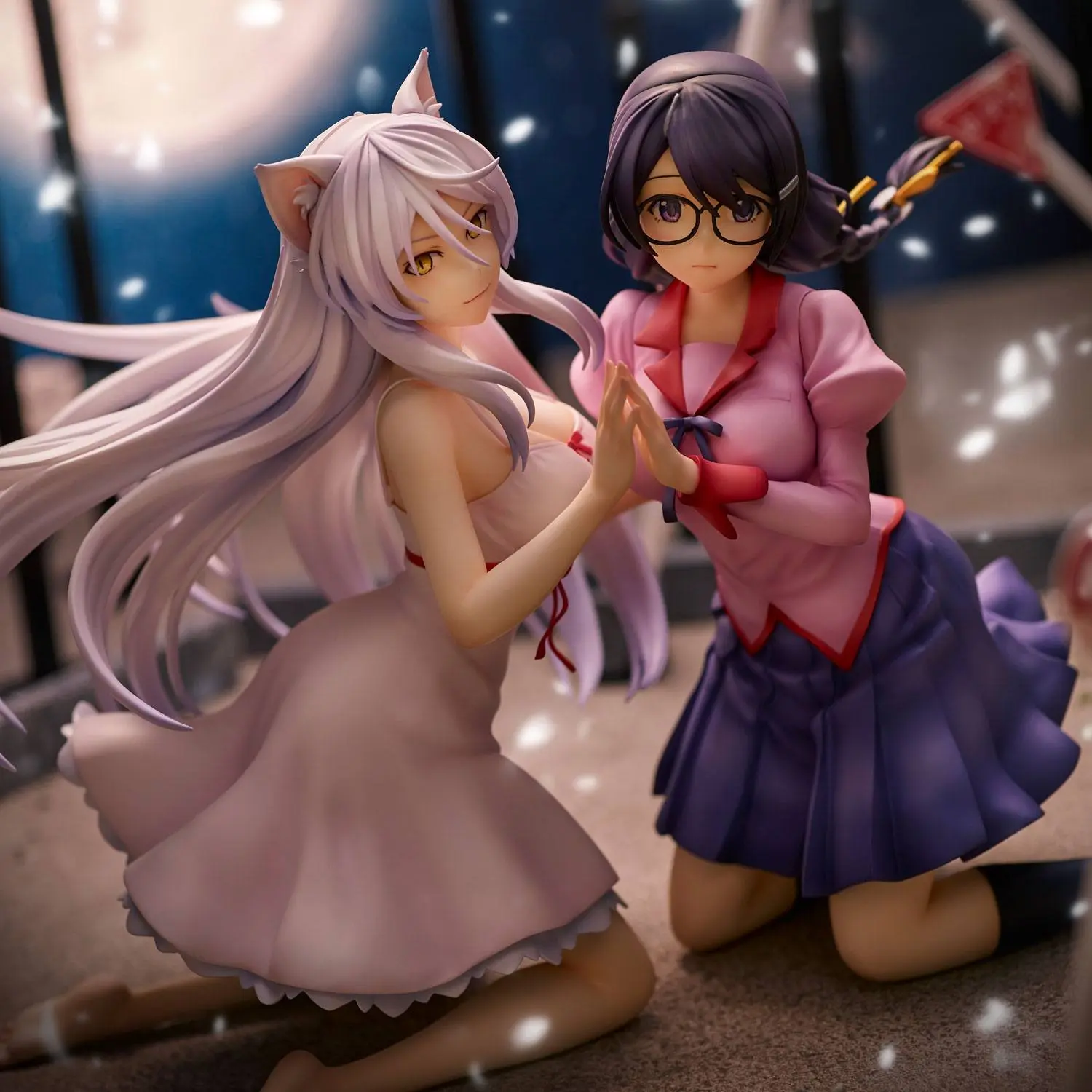 Nekomonogatari Monogatari Series Statui PVC Tsubasa Hanekawa Set (re-run) 19 cm poza produsului