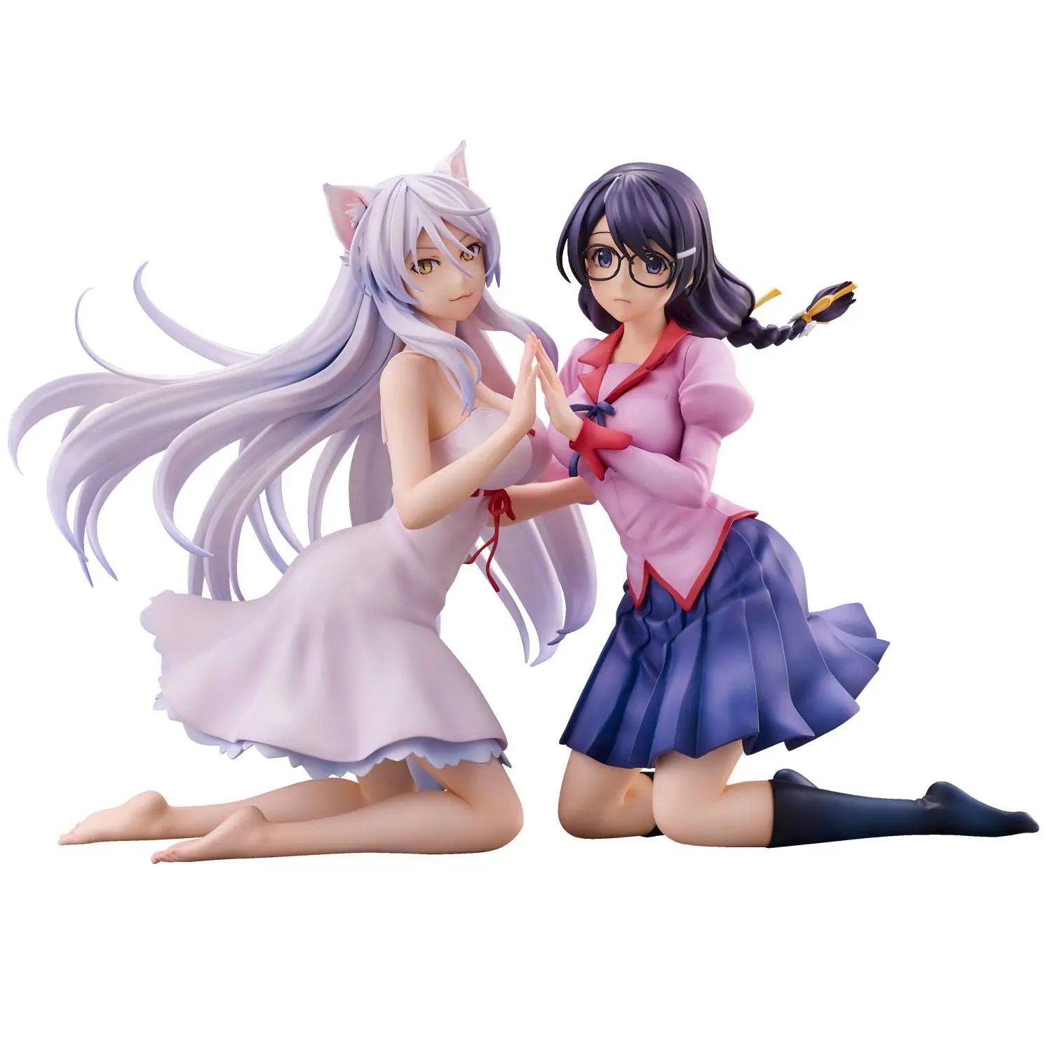 Nekomonogatari Monogatari Series Statui PVC Tsubasa Hanekawa Set (re-run) 19 cm poza produsului