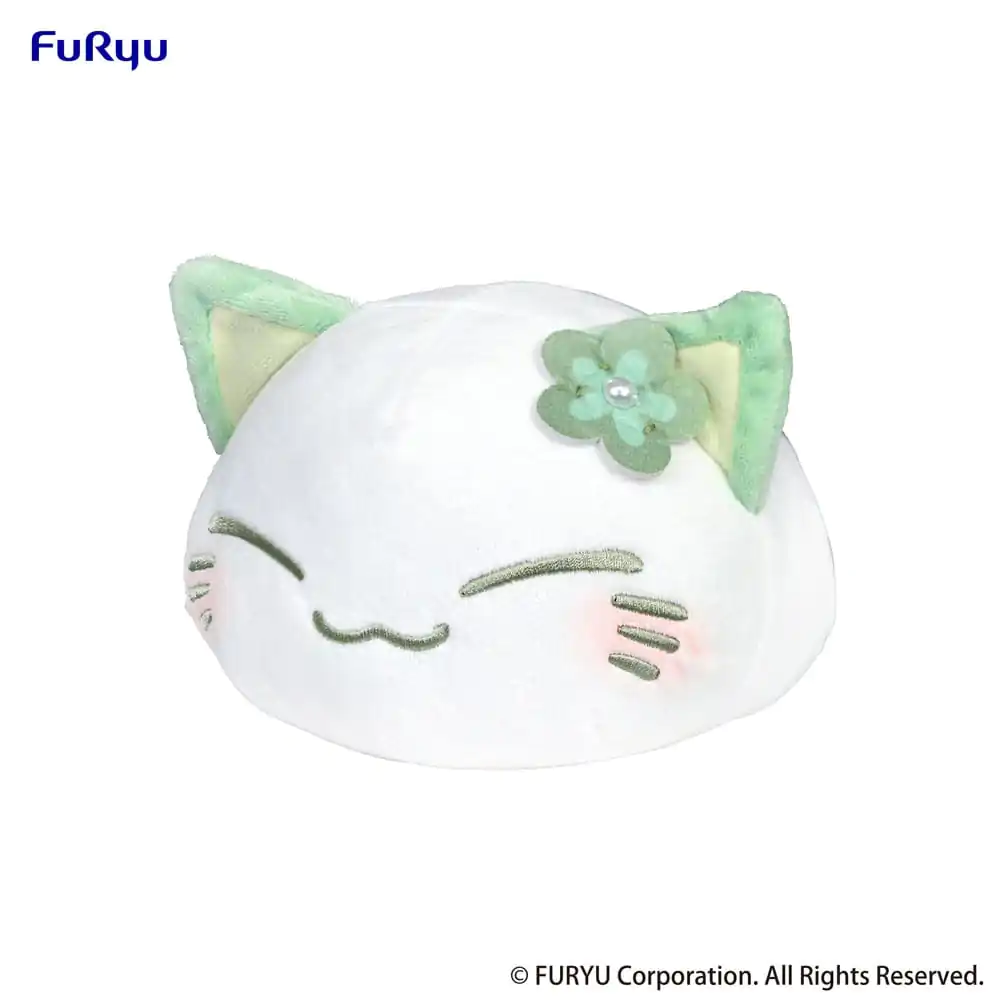 Nemuneko Cat Figurina de pluș Verde 18 cm poza produsului