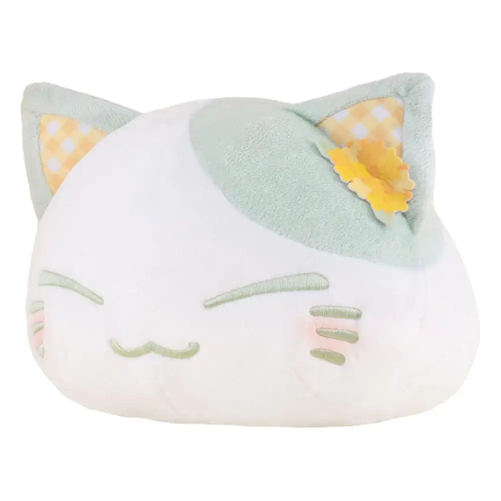 Figurină de pluș pisică Nemuneko Model Floare de Rapiță Decor pentru Urechi Culoare Verde Ver. 30 cm poza produsului