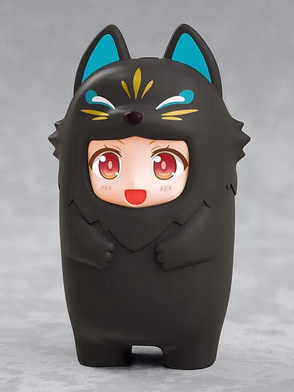 Nendoroid More Carcasă Piese Fețe Kigurumi pentru Figurine Nendoroid Kitsune Negru 10 cm poza produsului