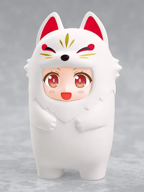 Nendoroid More carcasă piese de față Kigurumi pentru figurine Nendoroid White Kitsune 10 cm poza produsului