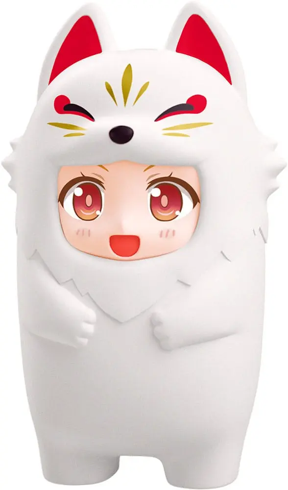 Nendoroid More carcasă piese de față Kigurumi pentru figurine Nendoroid White Kitsune 10 cm poza produsului