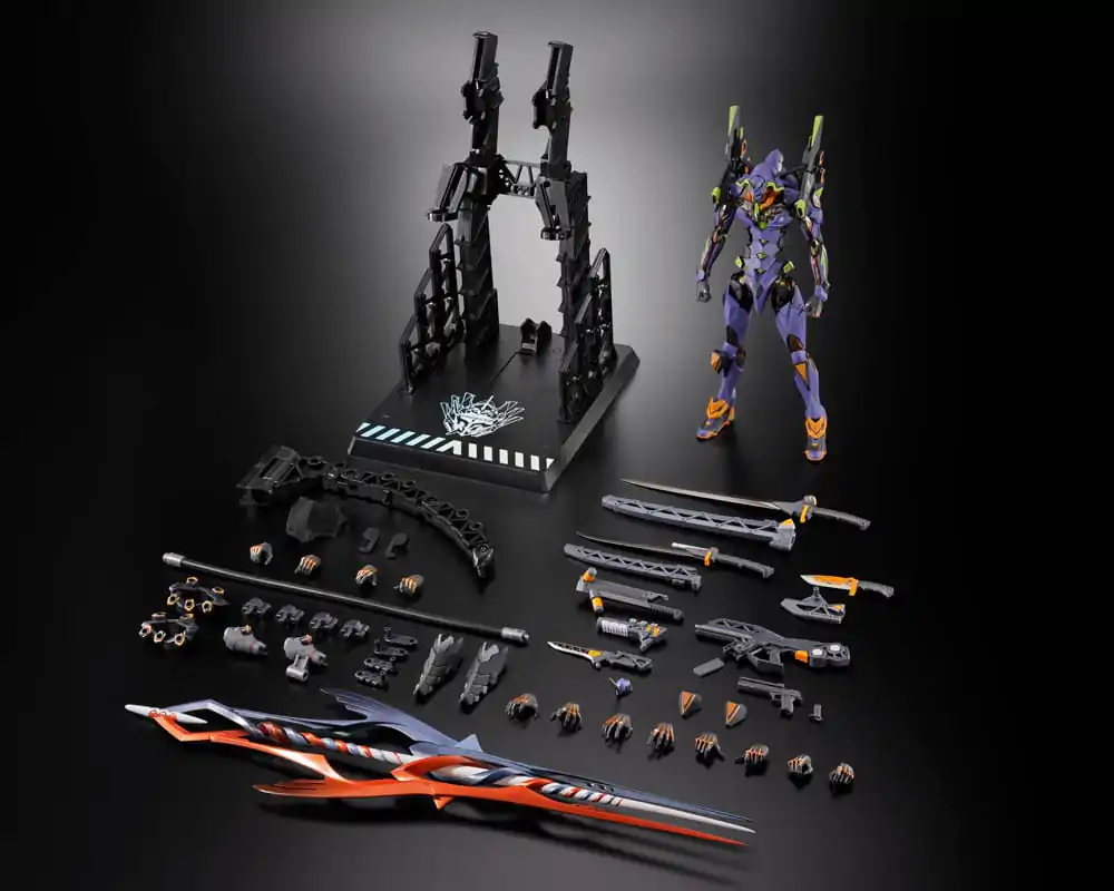 Neon Genesis Evangelion Metal Build Figurina de actiune Eva Test Type-01 30th with the Spear of Gaius 22 cm poza produsului