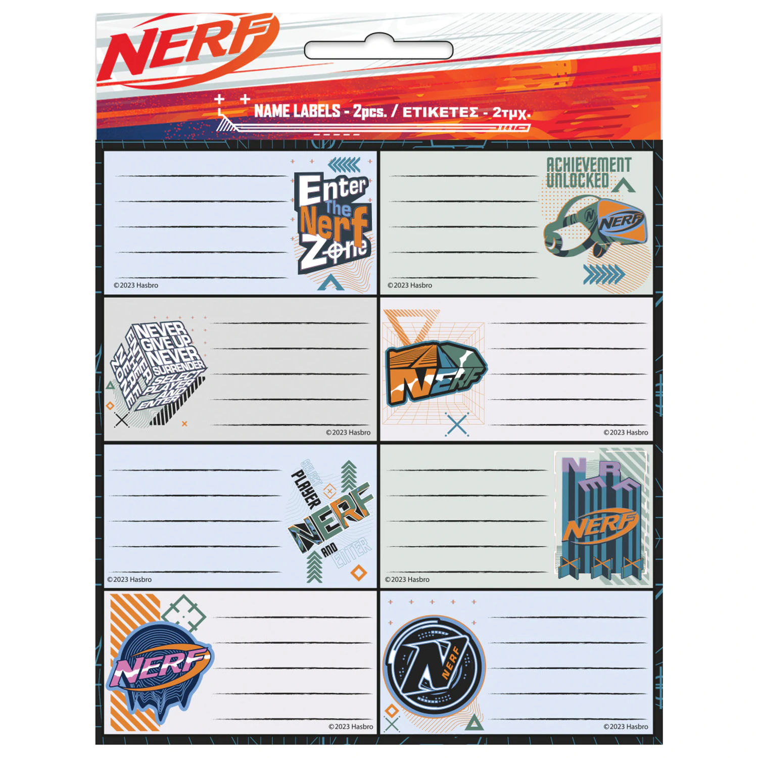 Nerf Player Notebook Label pachet de 16 bucăți poza produsului