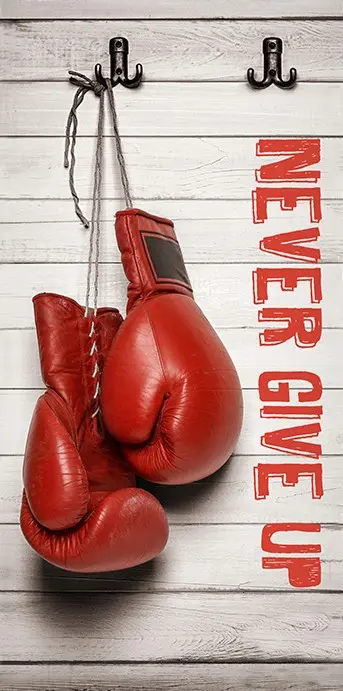 Never Give Up Prosop de baie, prosop de plaja 70x140cm poza produsului