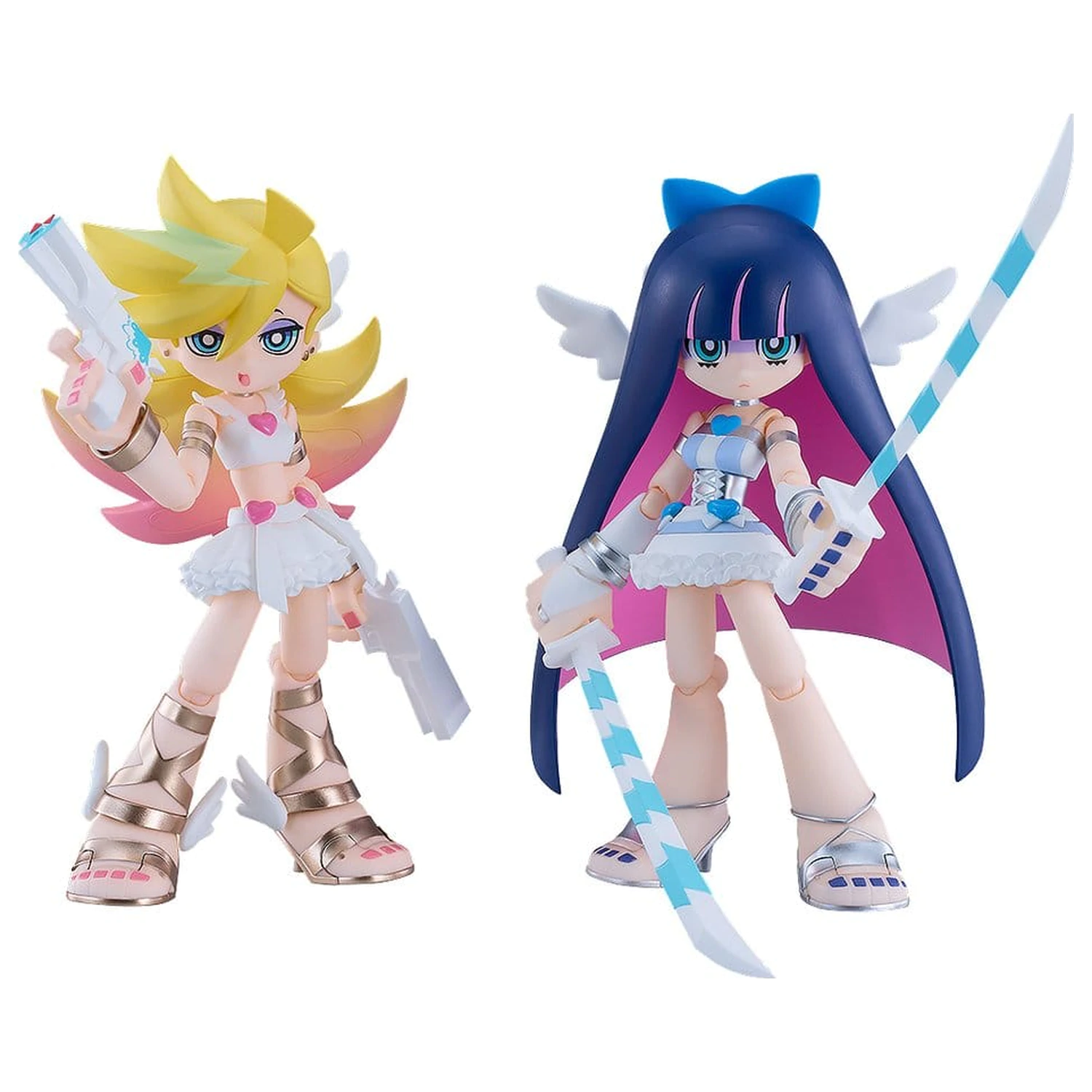 Set nou de 2 figurine de acțiune New Panty & Stocking with Garterbelt Figma Panty & Stocking: Angel ver. 12 cm poza produsului