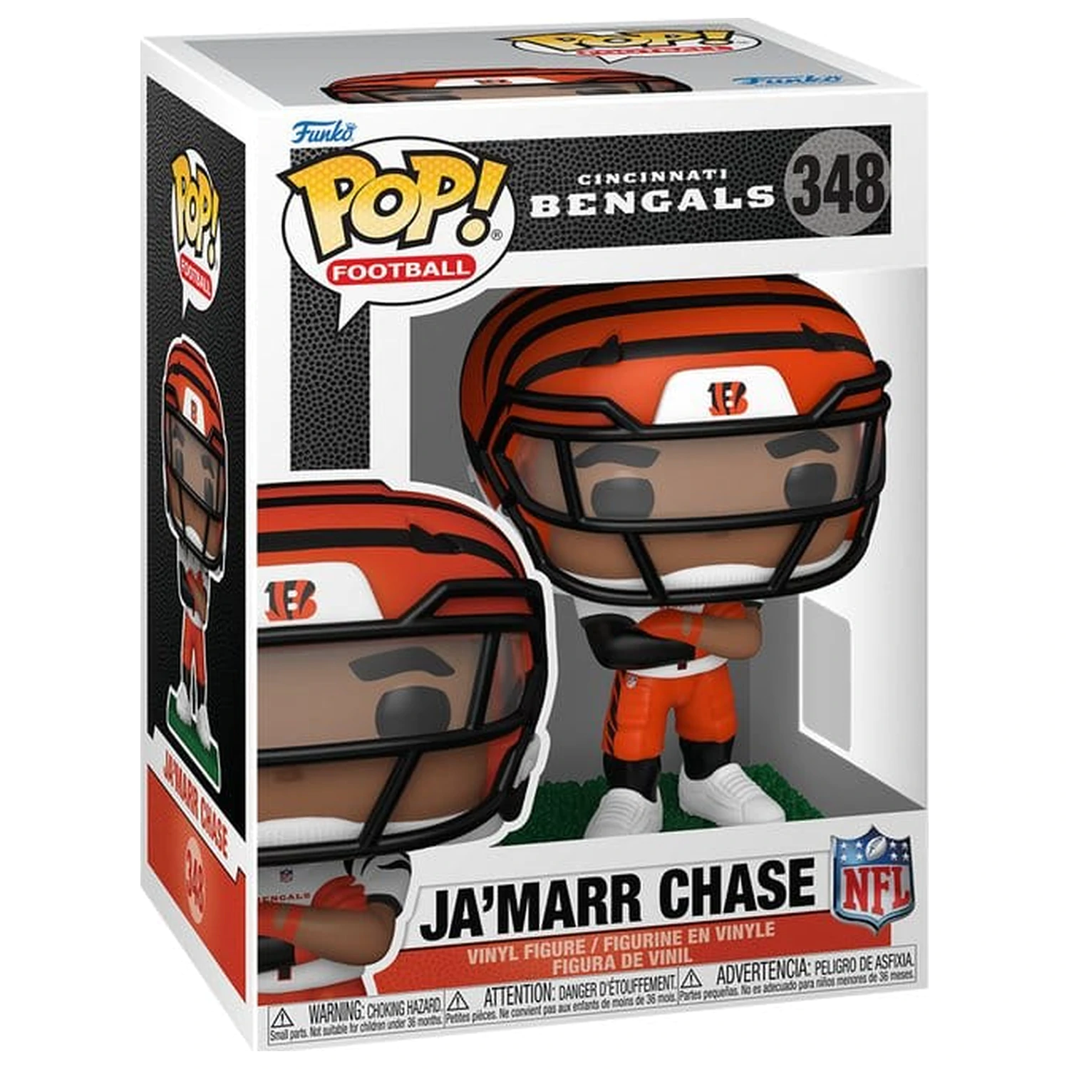 NFL Funko POP! Figurina de vinil : Bengals- Ja'Marr Chase (clear visor) 9 cm poza produsului