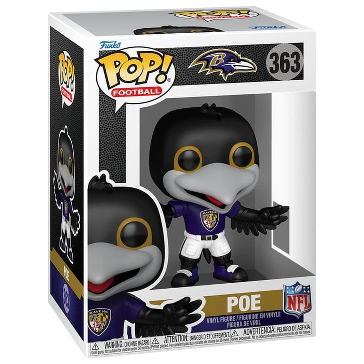 NFL Funko POP! Figurina de vinil Mascote: Ravens- Poe 9 cm poza produsului