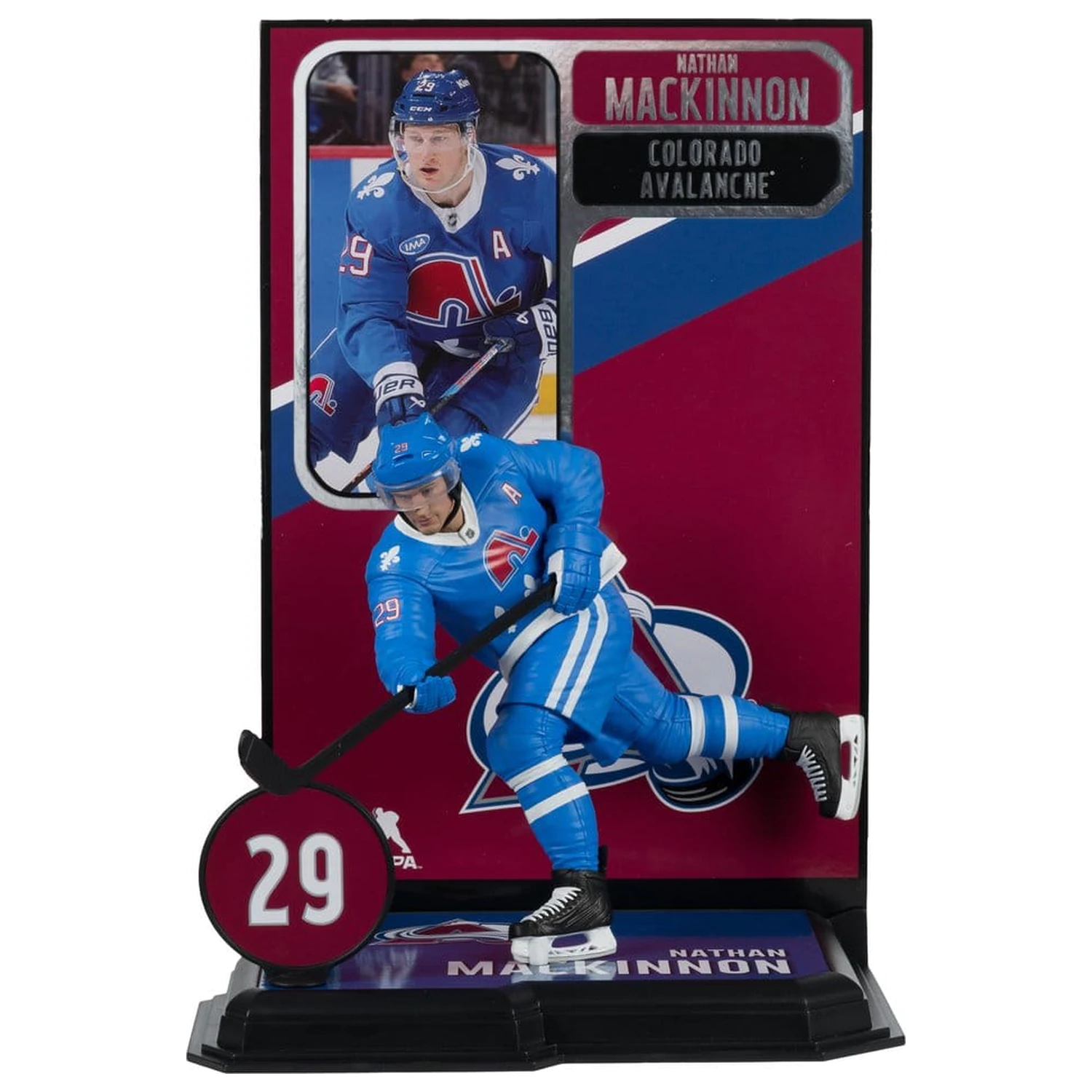 Figurina NHL McFarlane SportsPicks Nathan MacKinnon (Quebec Nordiques Retro) 18 cm poza produsului