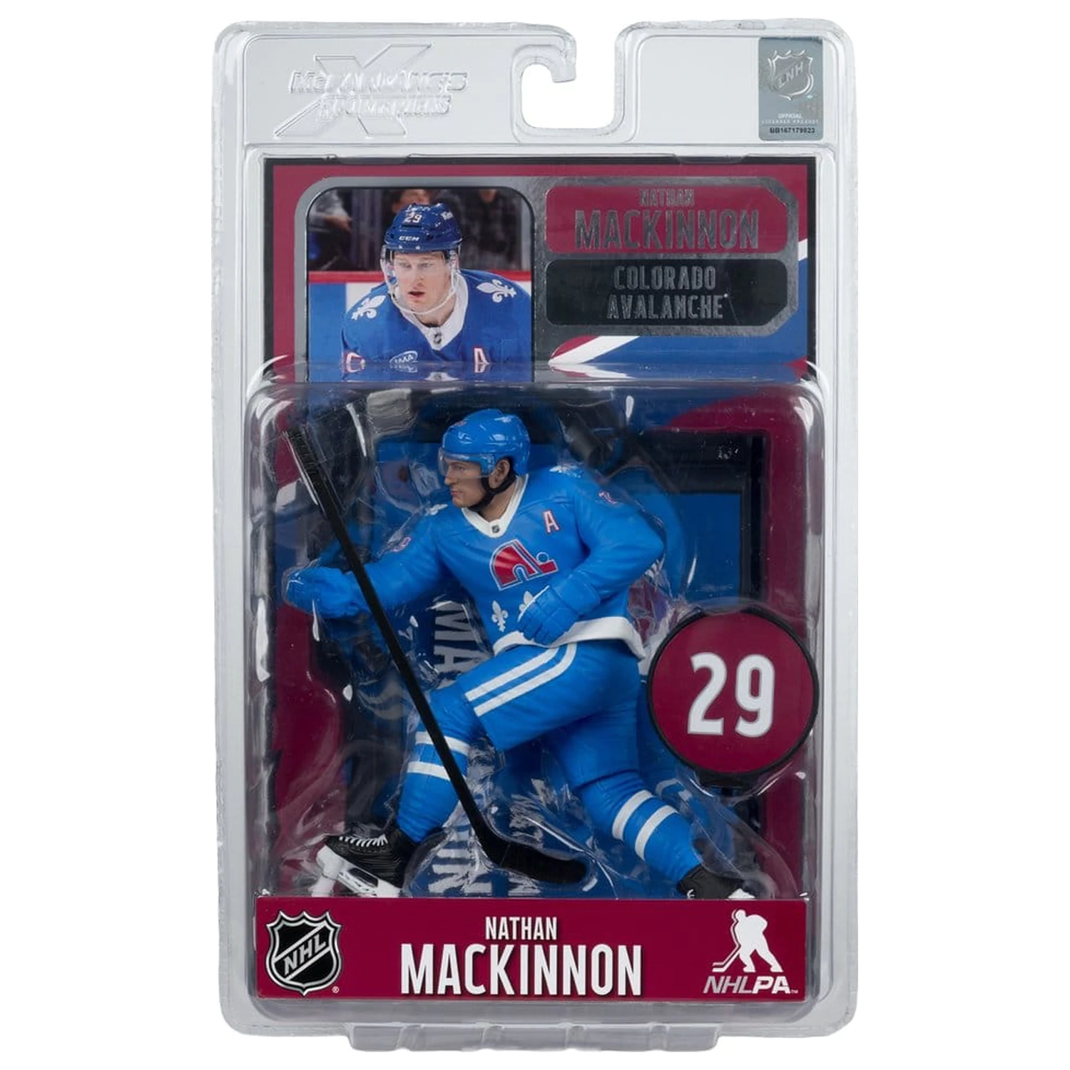 Figurina NHL McFarlane SportsPicks Nathan MacKinnon (Quebec Nordiques Retro) 18 cm poza produsului