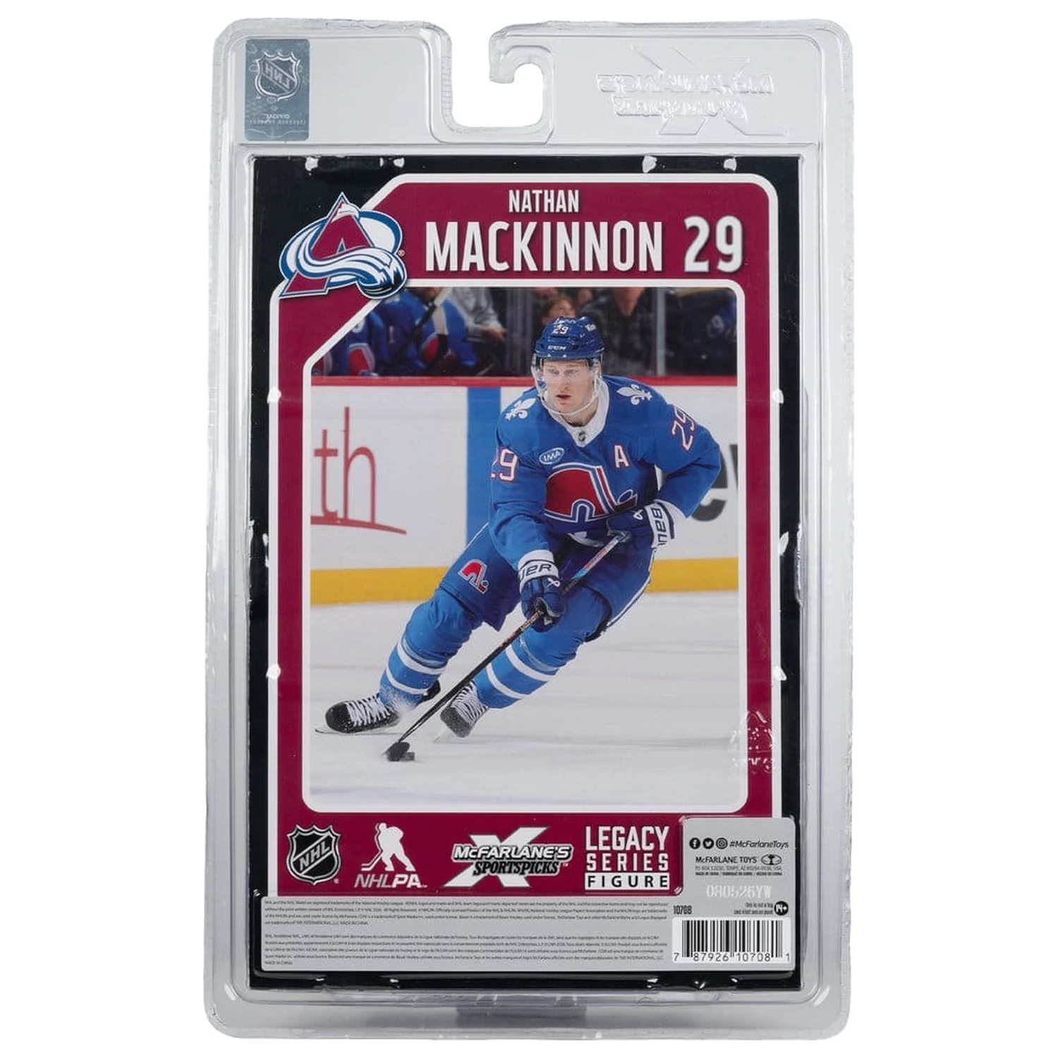 Figurina NHL McFarlane SportsPicks Nathan MacKinnon (Quebec Nordiques Retro) 18 cm poza produsului