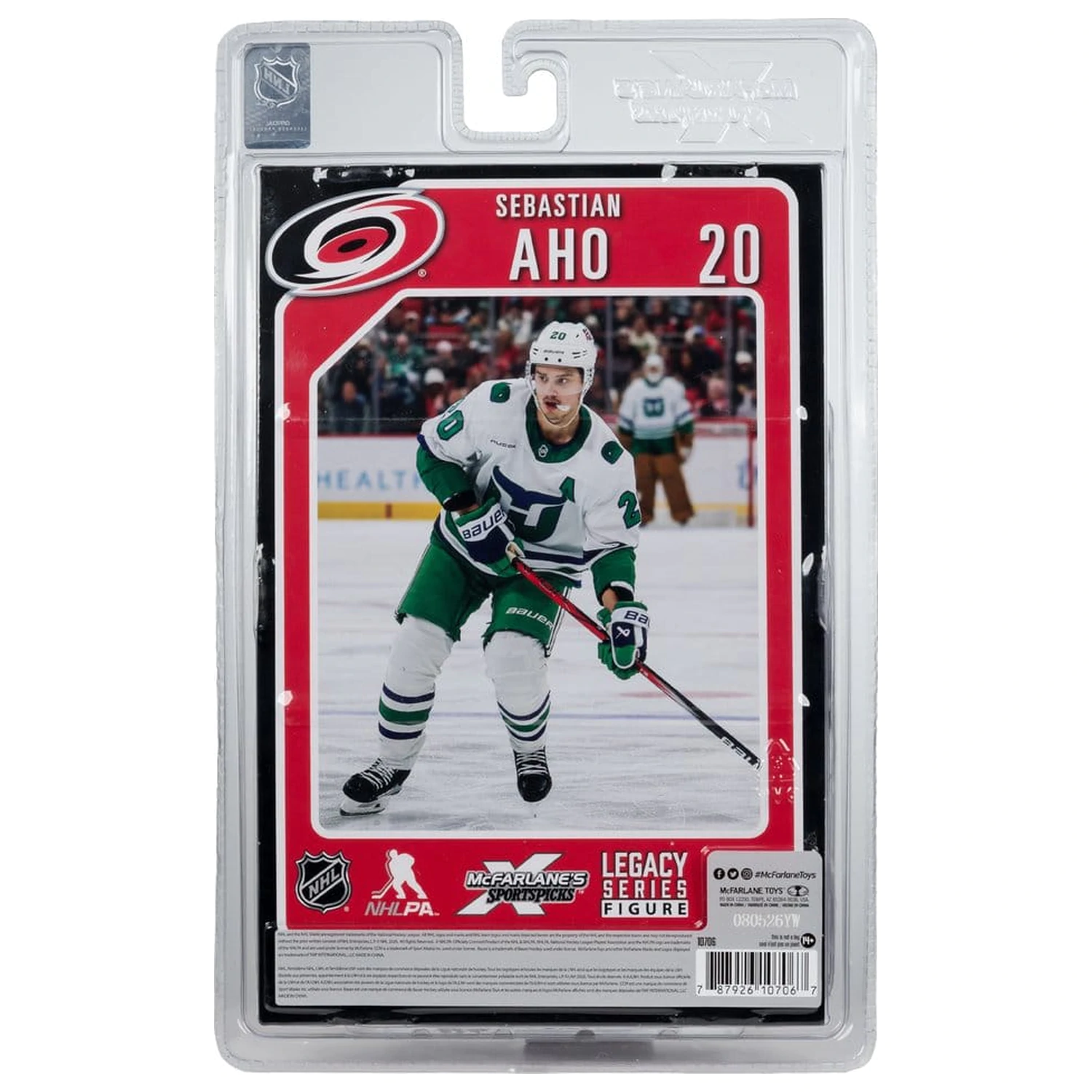 Figurina NHL McFarlane SportsPicks Sebastian Aho (Hartford Whalers Retro) 18 cm poza produsului