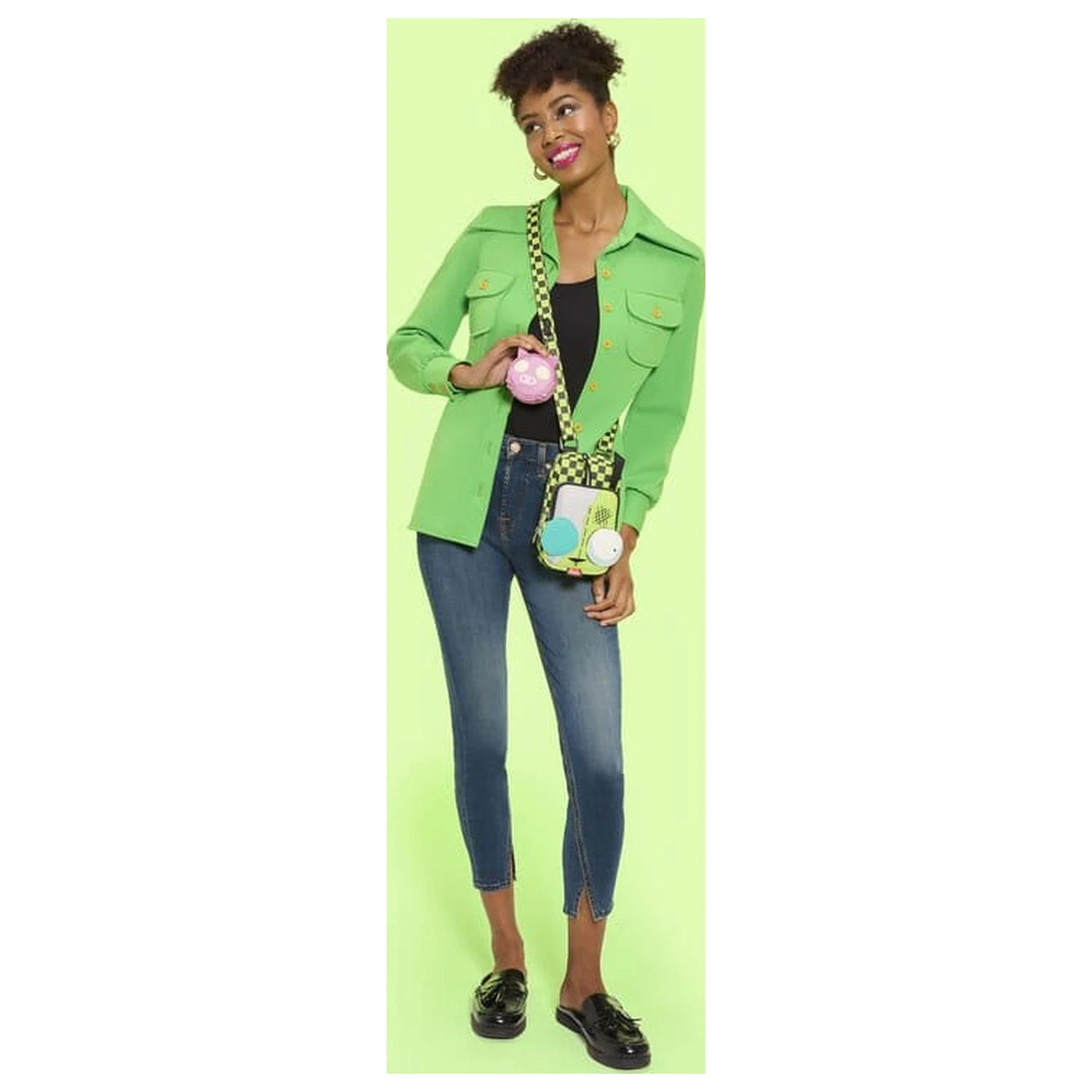 Nickelodeon by Loungefly Crossbody Invader Zim Gir Cellphone poza produsului