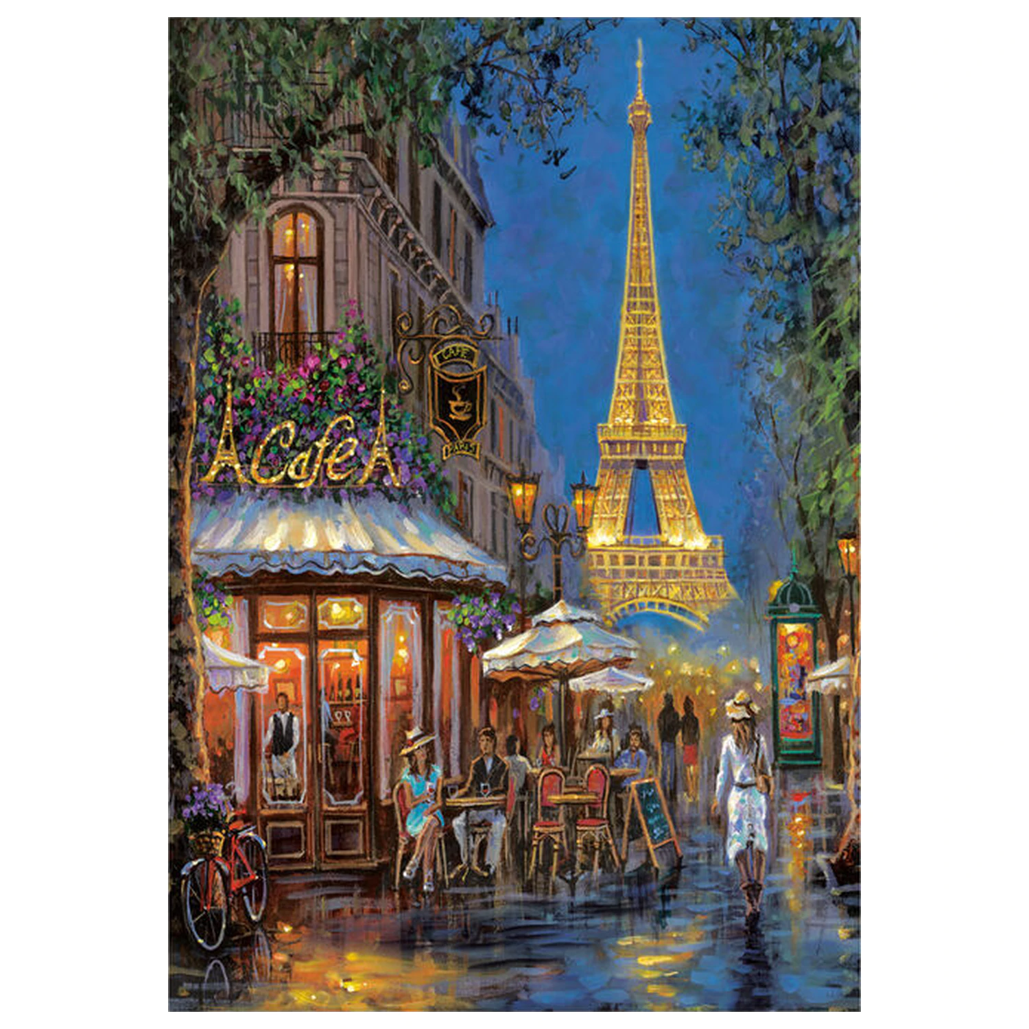 Night at the Eiffel Cafe puzzle 500 piese poza produsului